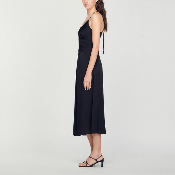 Robe longue à fines bretelles Sandro seconde main