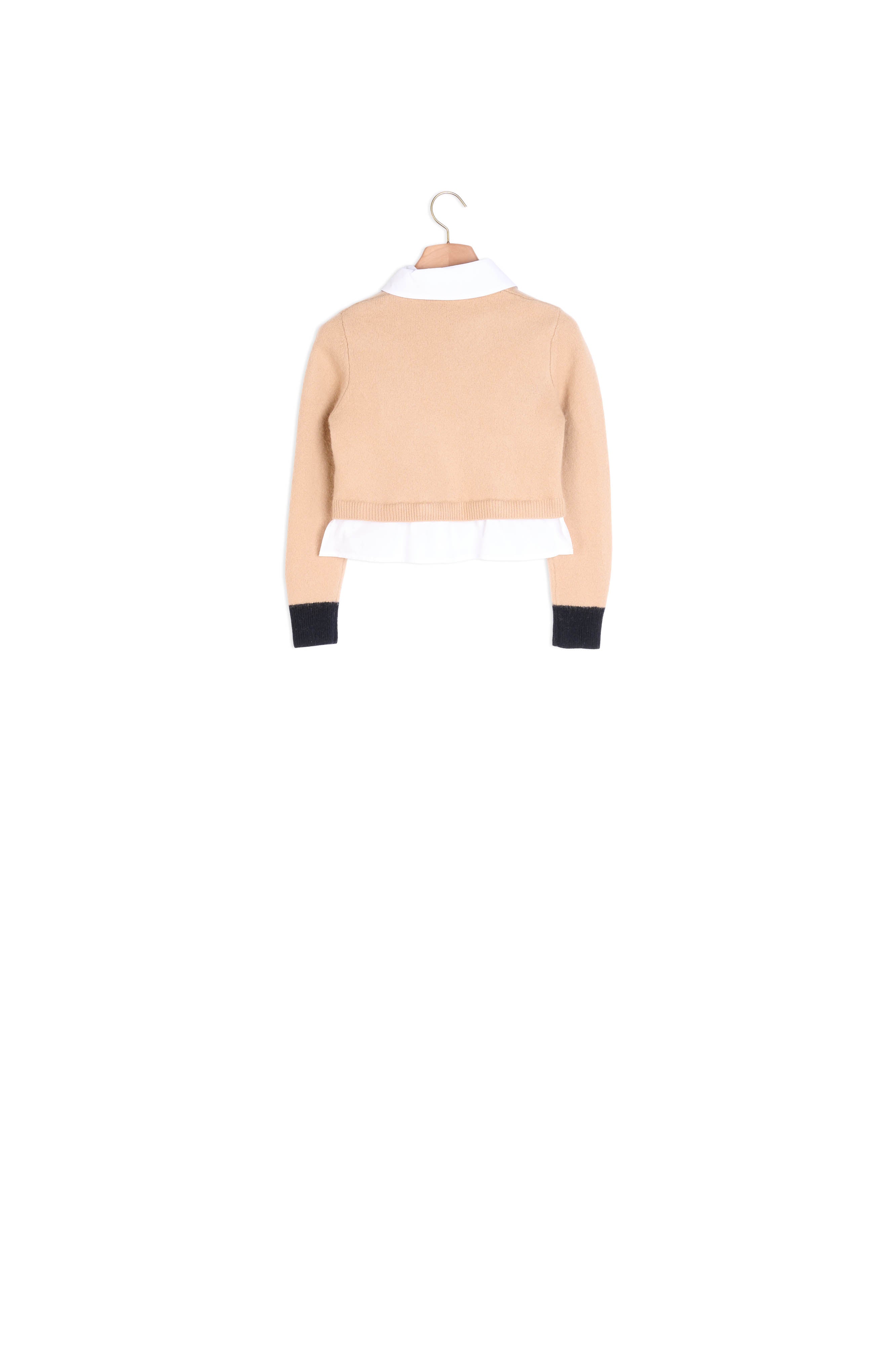 Pull court en laine et cachemire Sandro seconde main