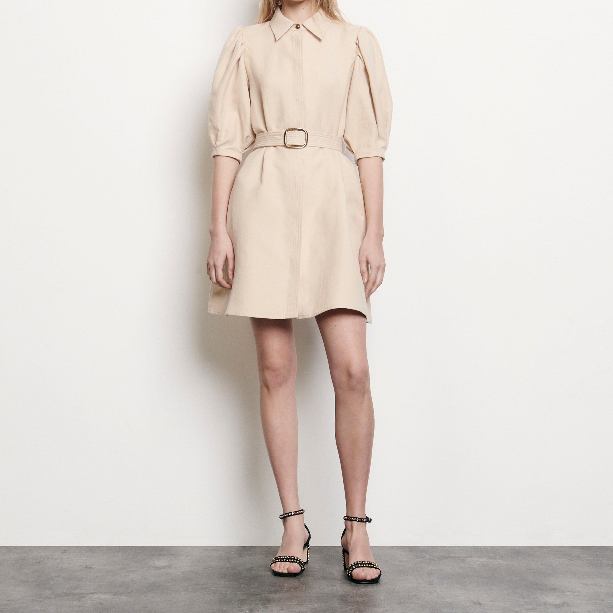 Robe Manteau en coton et lin Sandro seconde main