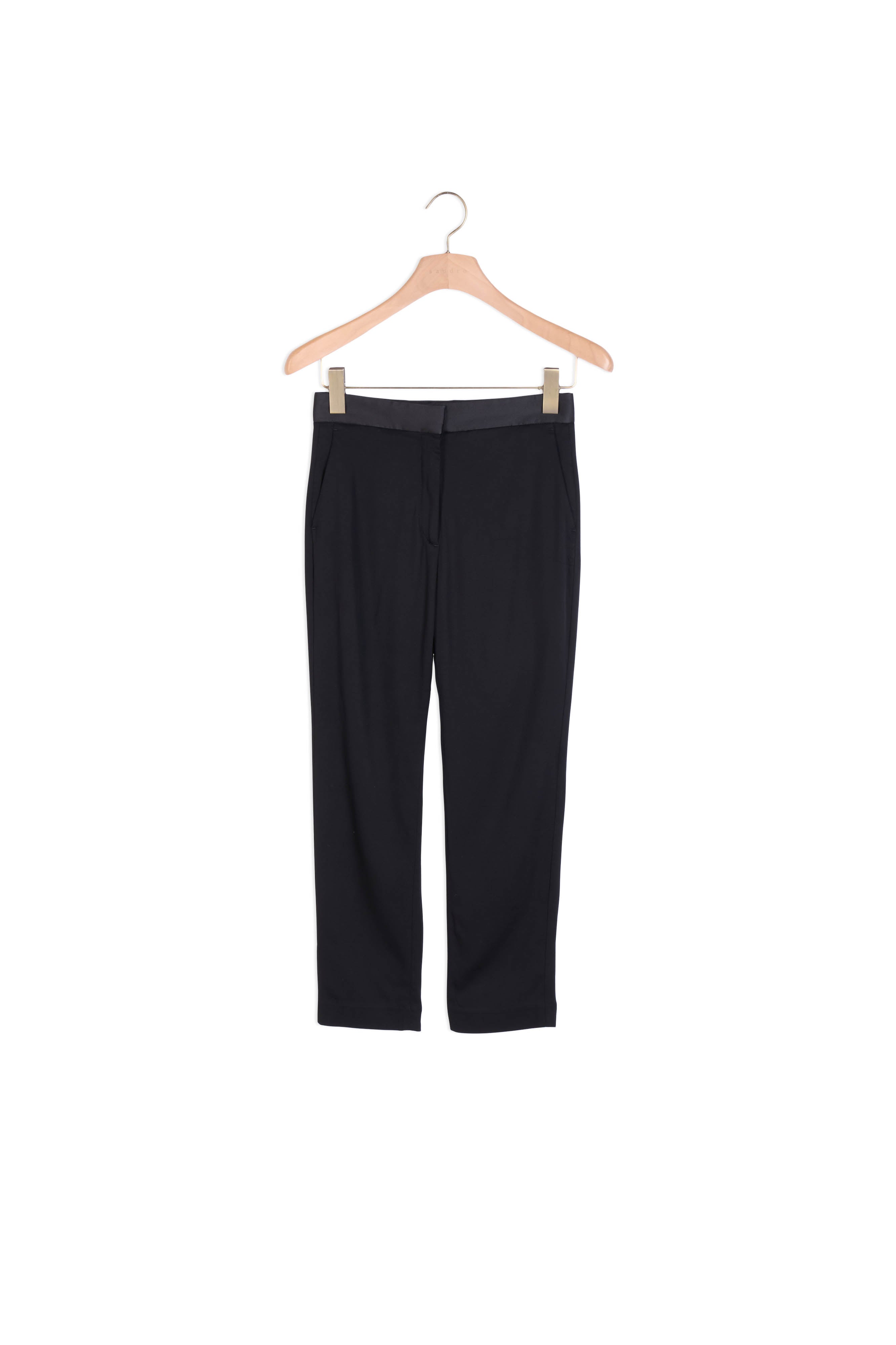 Pantalon avec empiècement de satin Sandro seconde main