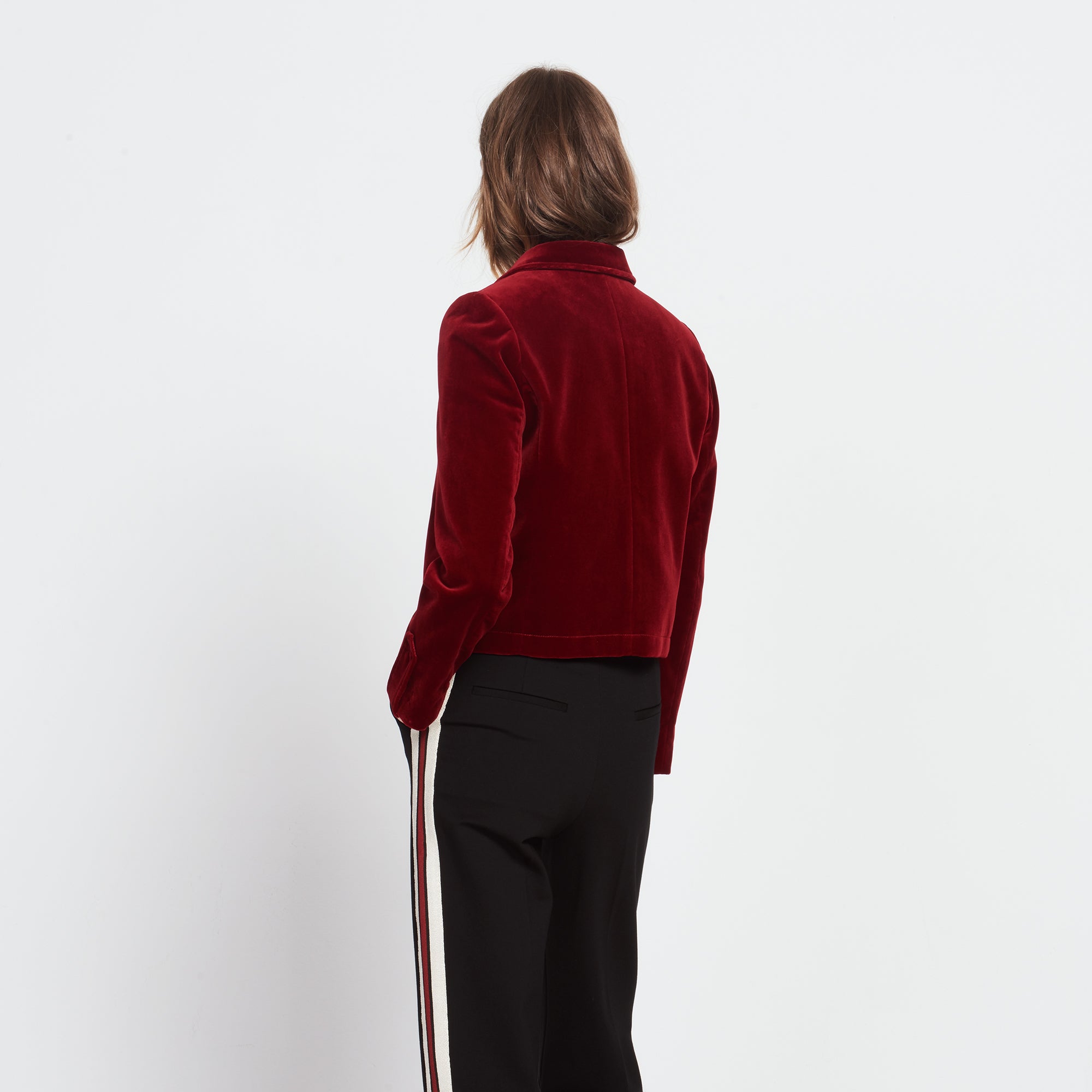 Veste en velours avec patch brodé Sandro seconde main