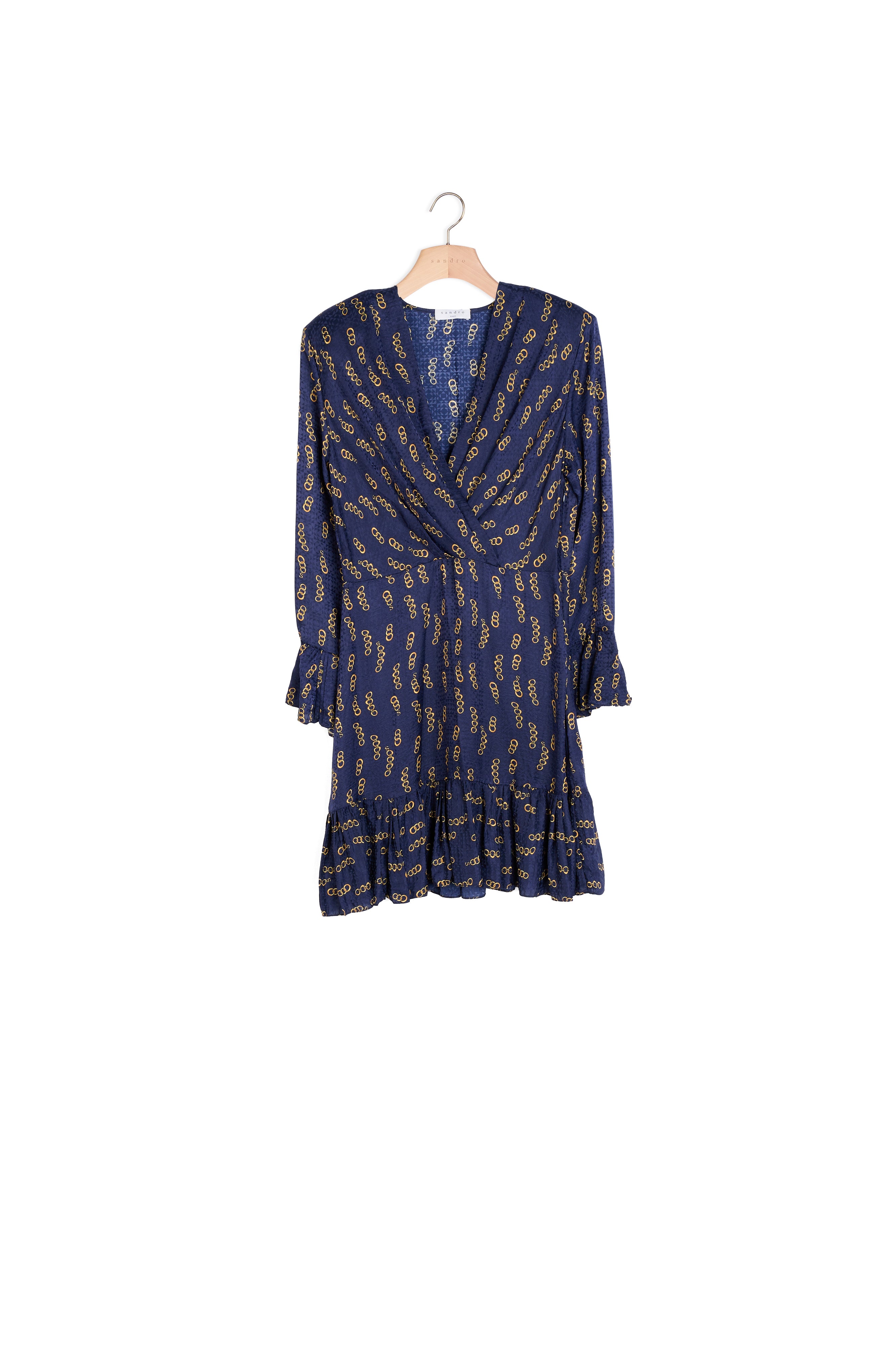 Robe courte imprimée à volants Sandro seconde main