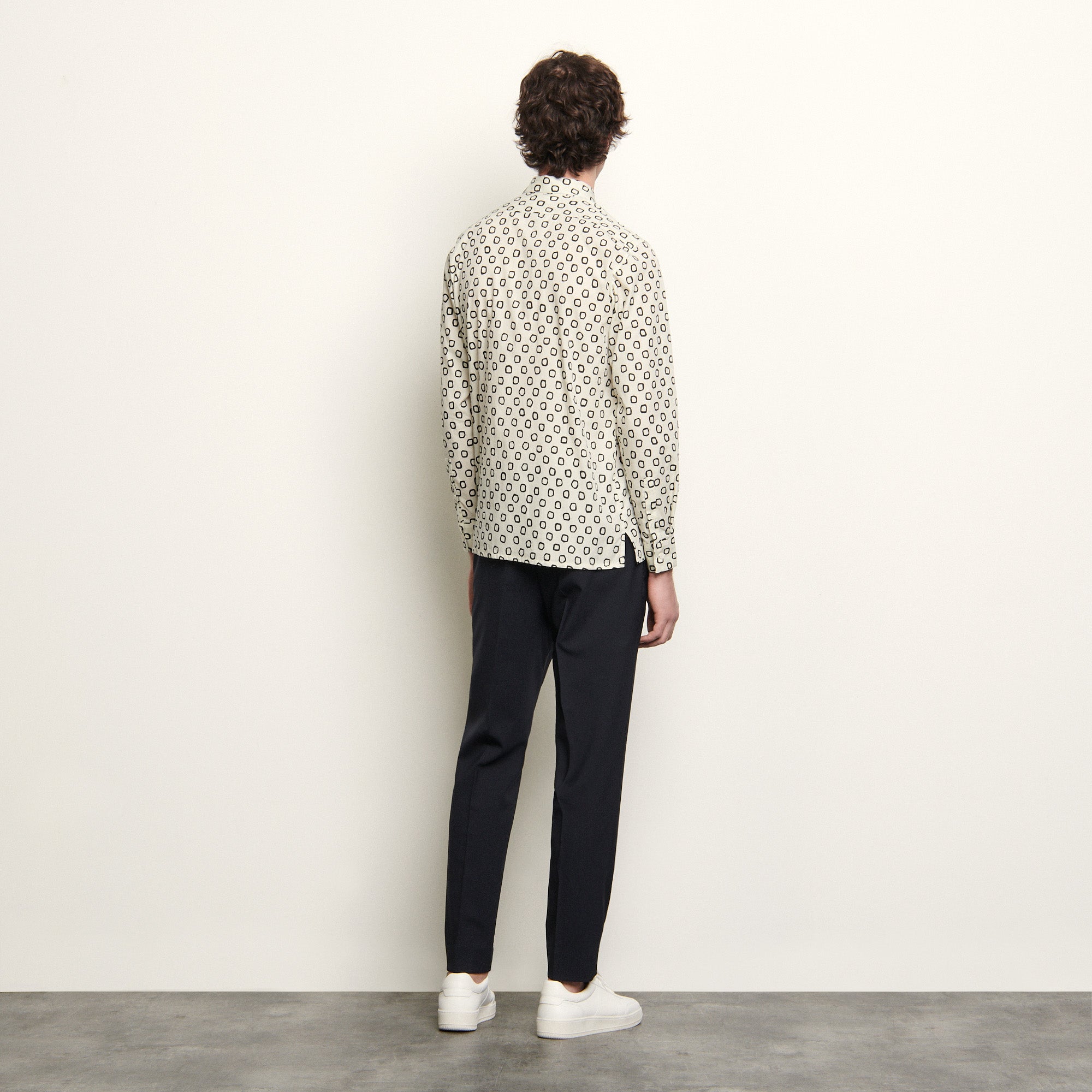 Chemise en coton imprimé Sandro seconde main