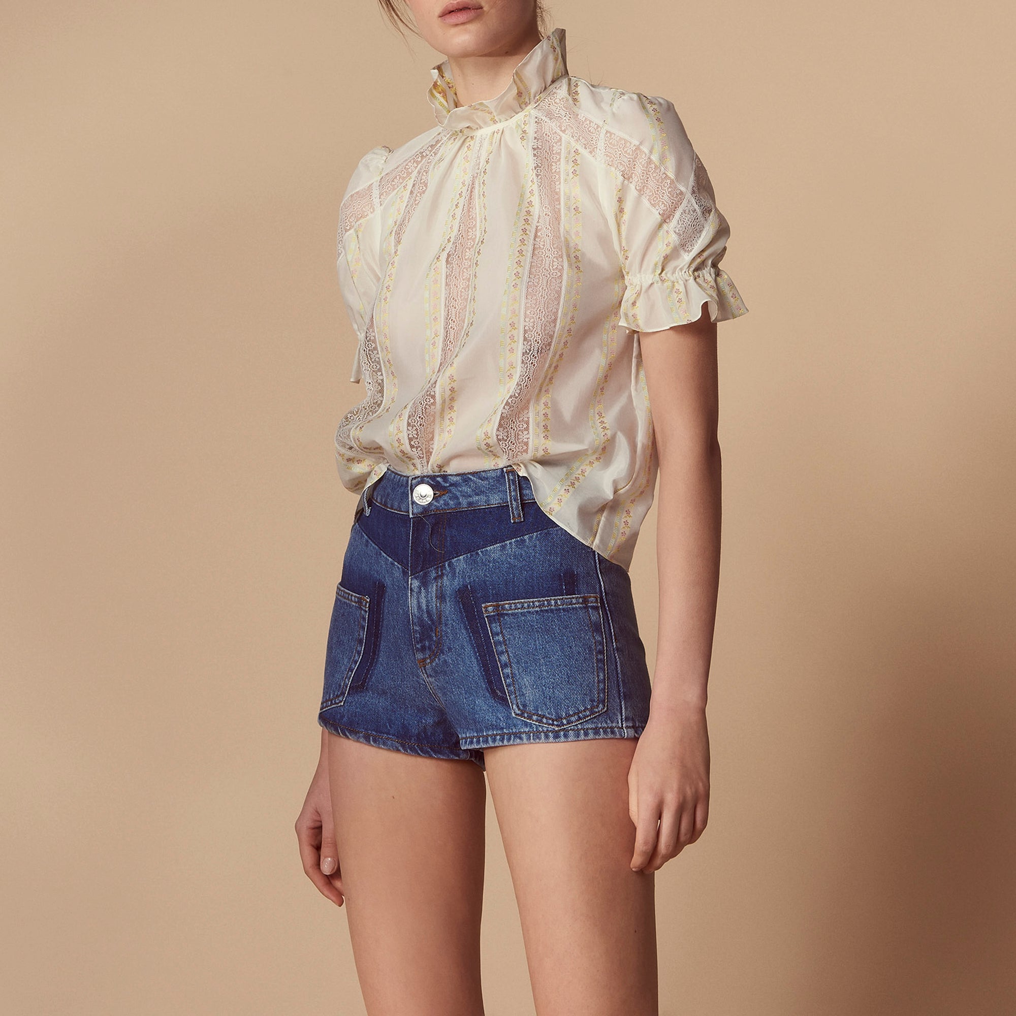 Short en jean avec poches apparentes Sandro seconde main