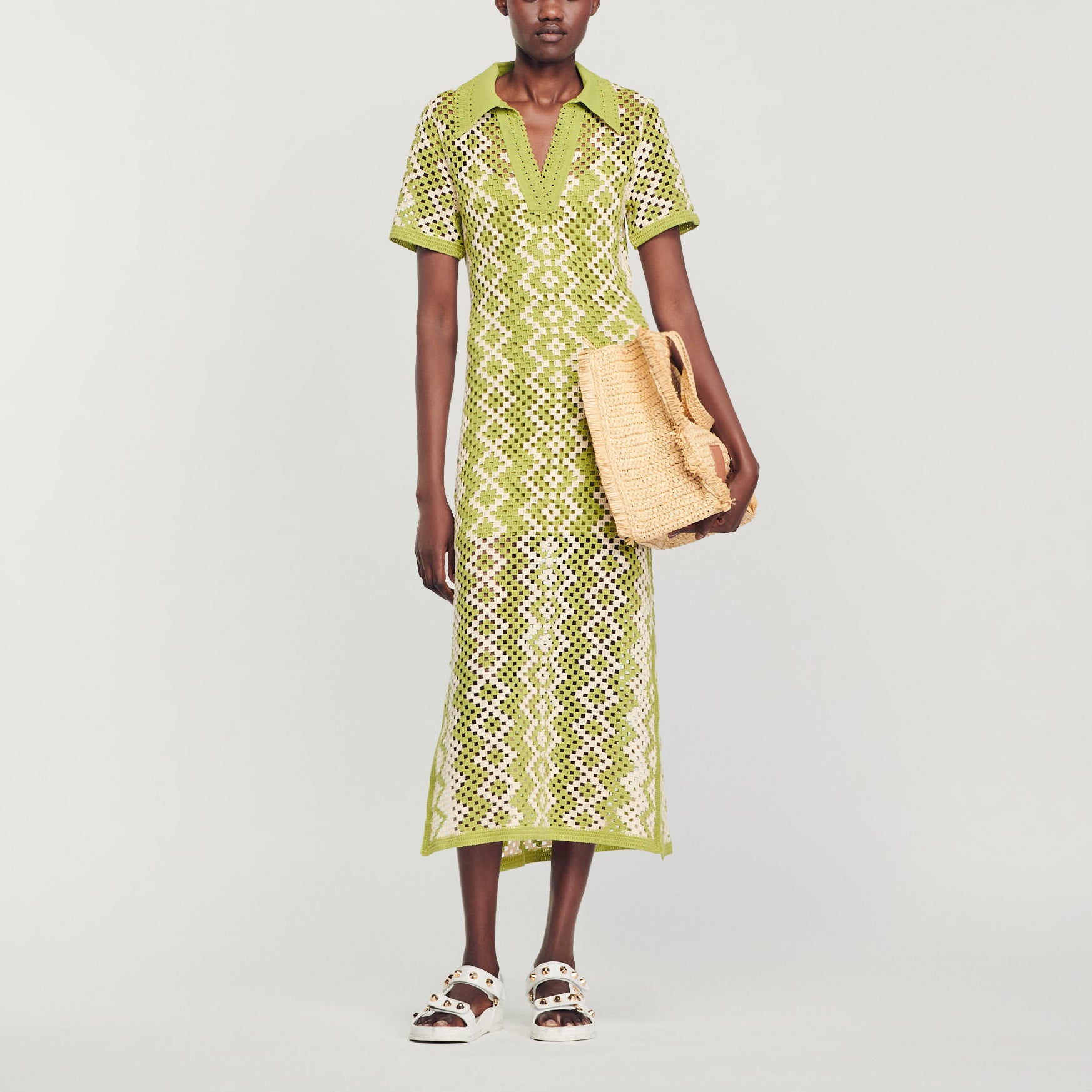 Robe tunique en crochet Sandro seconde main