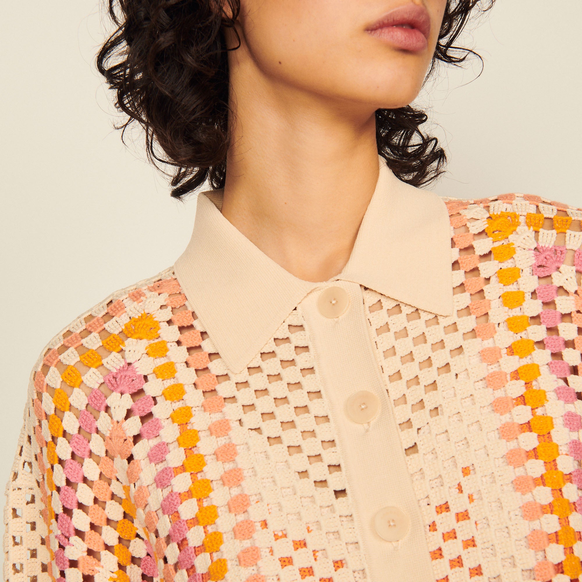 Cardigan en crochet Sandro seconde main
