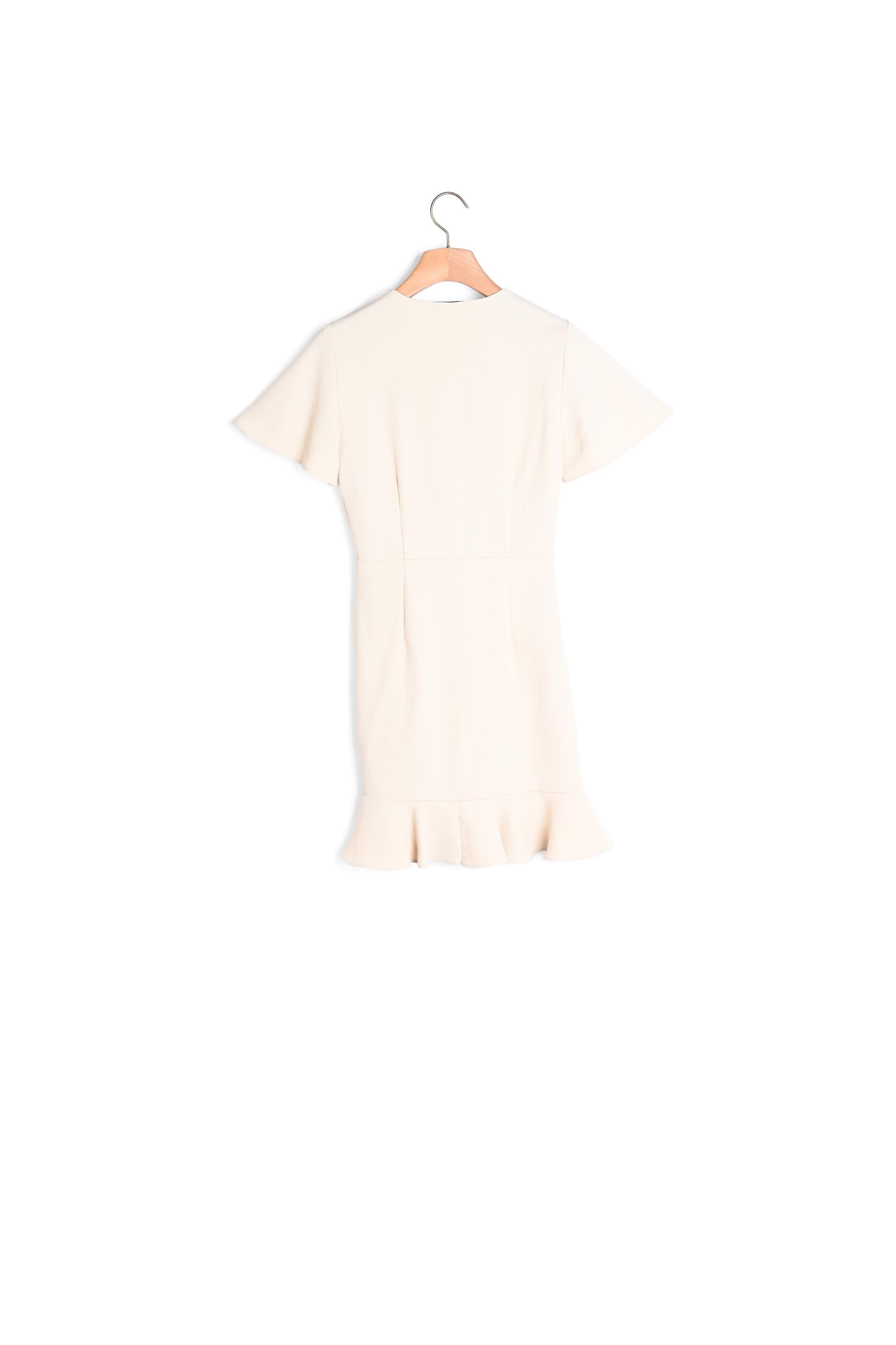 Robe courte à volants en crêpe fluide Sandro seconde main