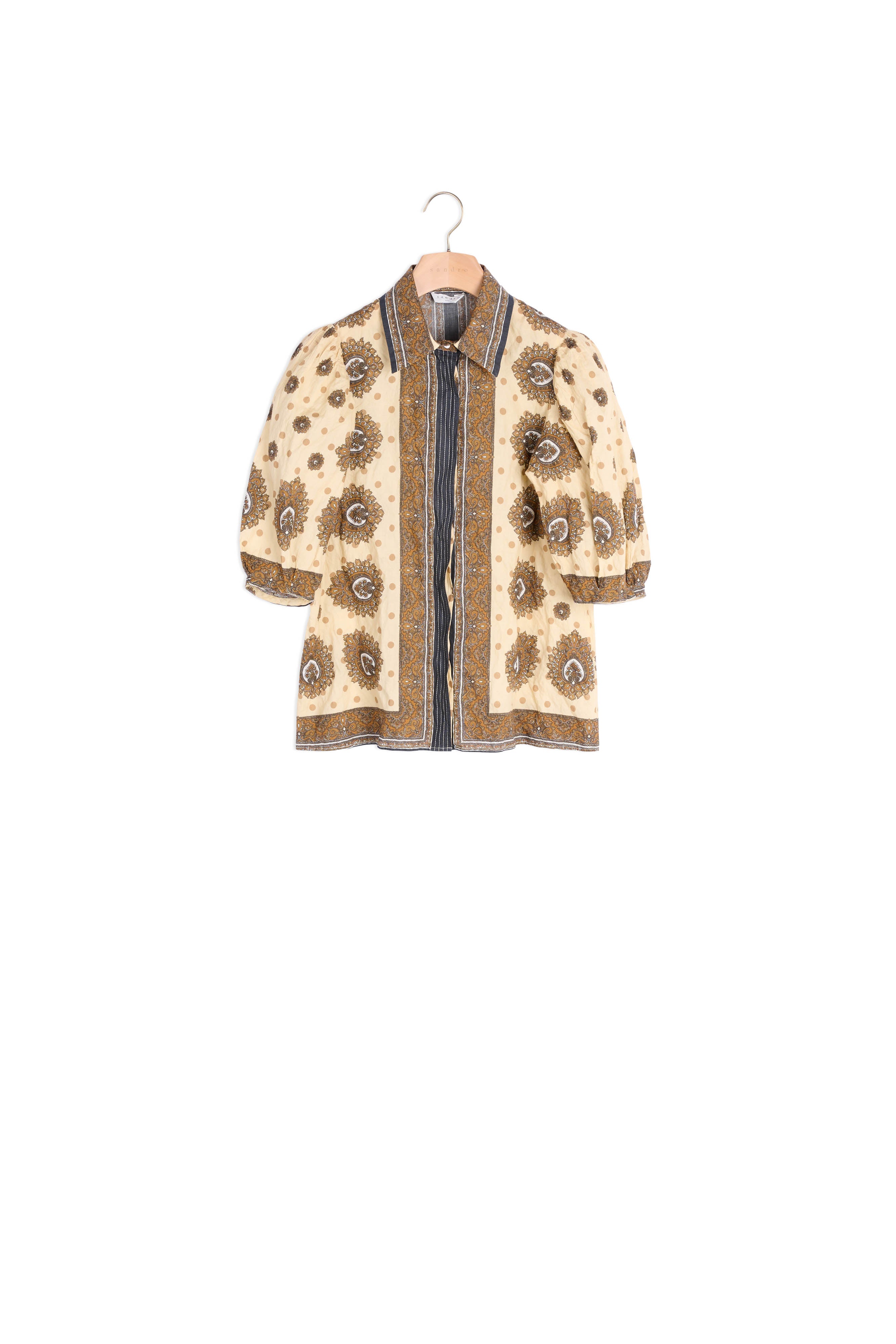 Chemise en coton imprimé Sandro seconde main