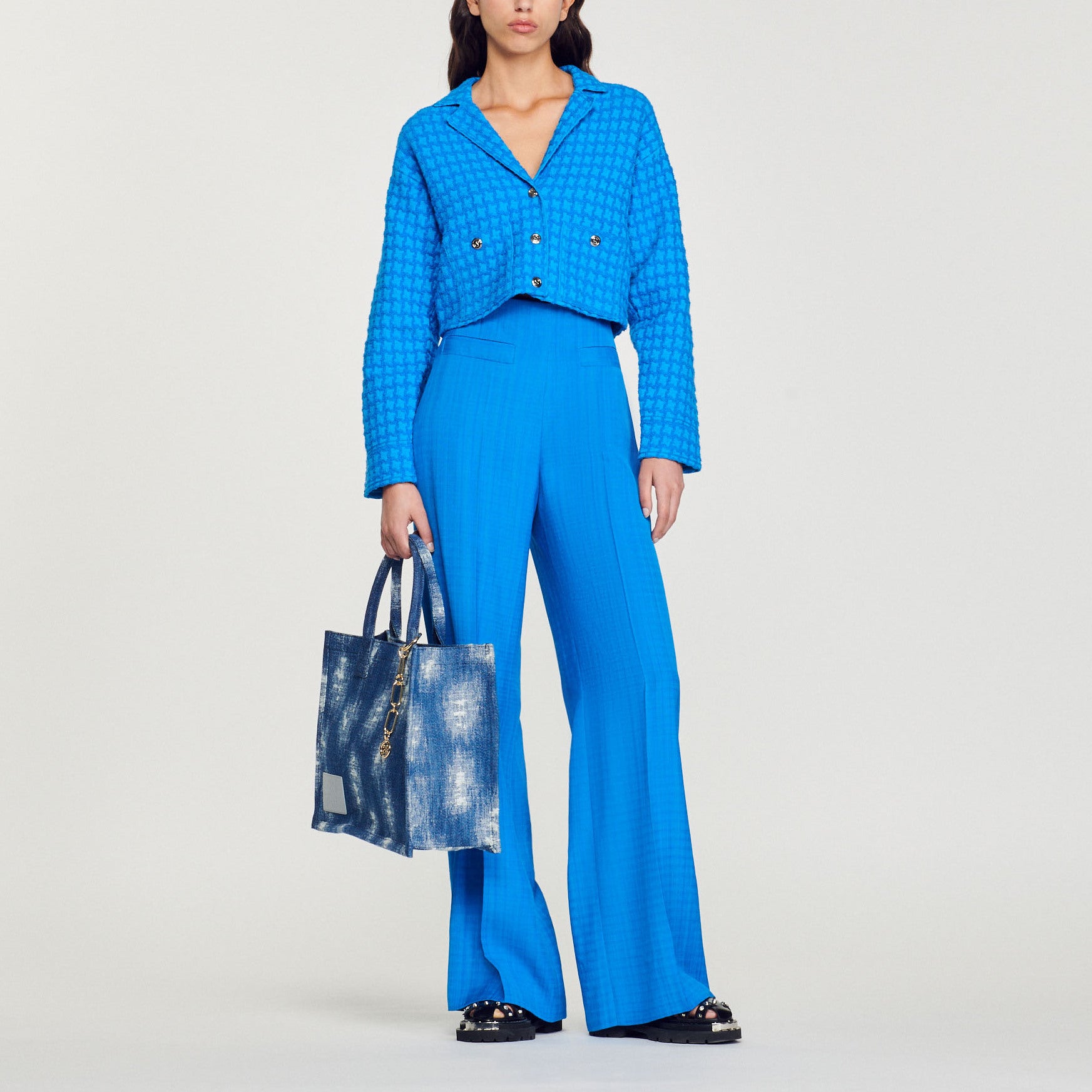 Cardicoat court en tweed Sandro seconde main