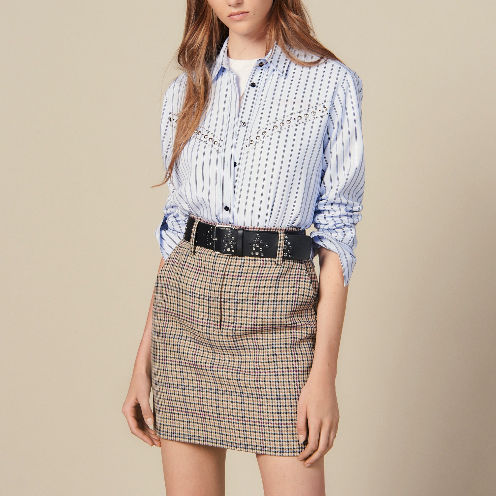 Jupe à carreaux Sandro seconde main