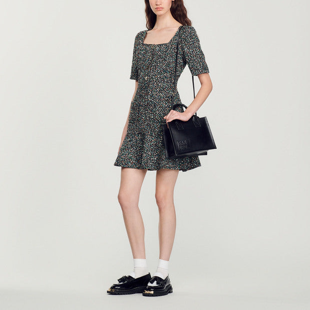 Robe courte en tweed Sandro seconde main