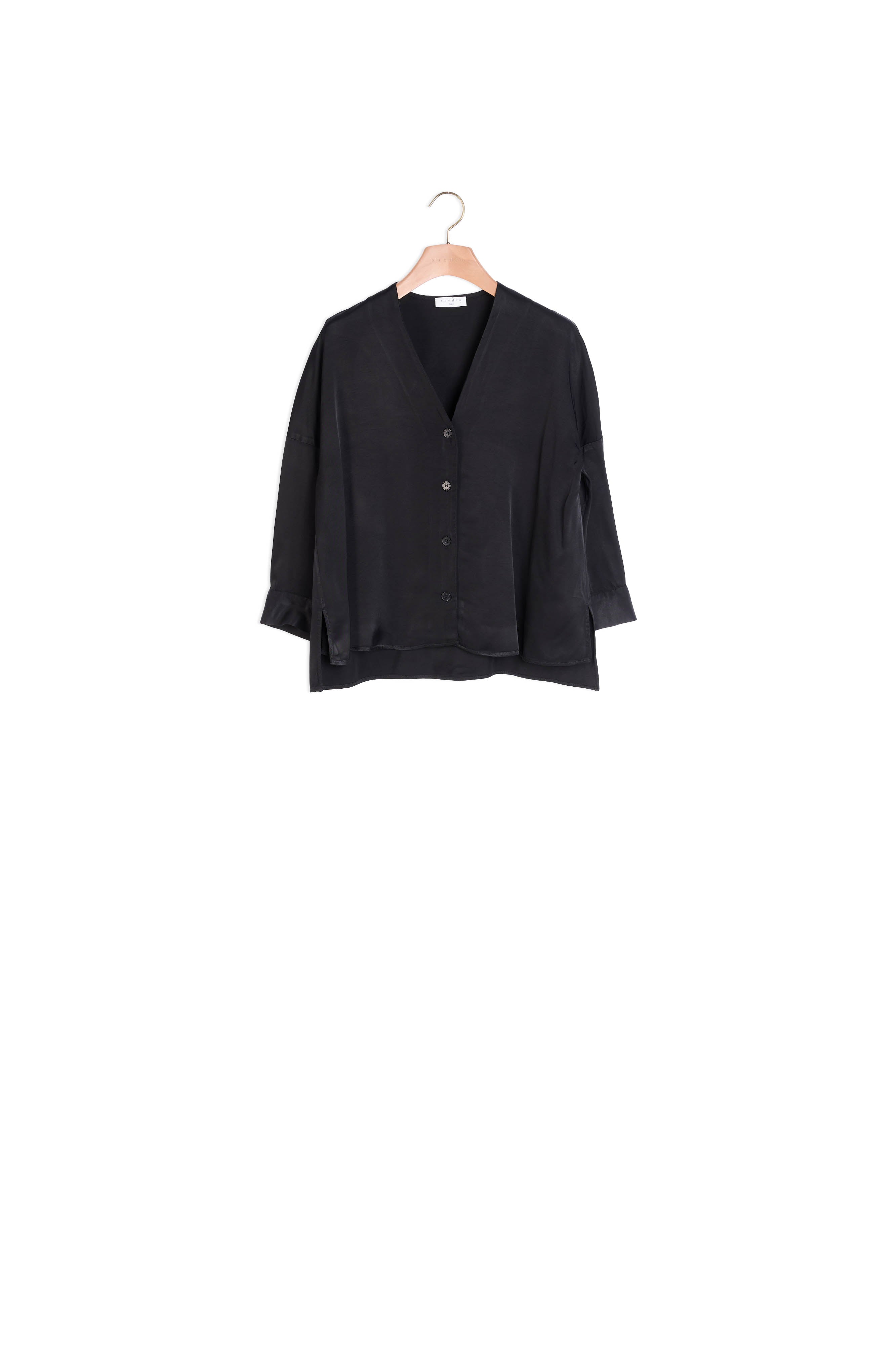 Chemise Noire Sandro seconde main