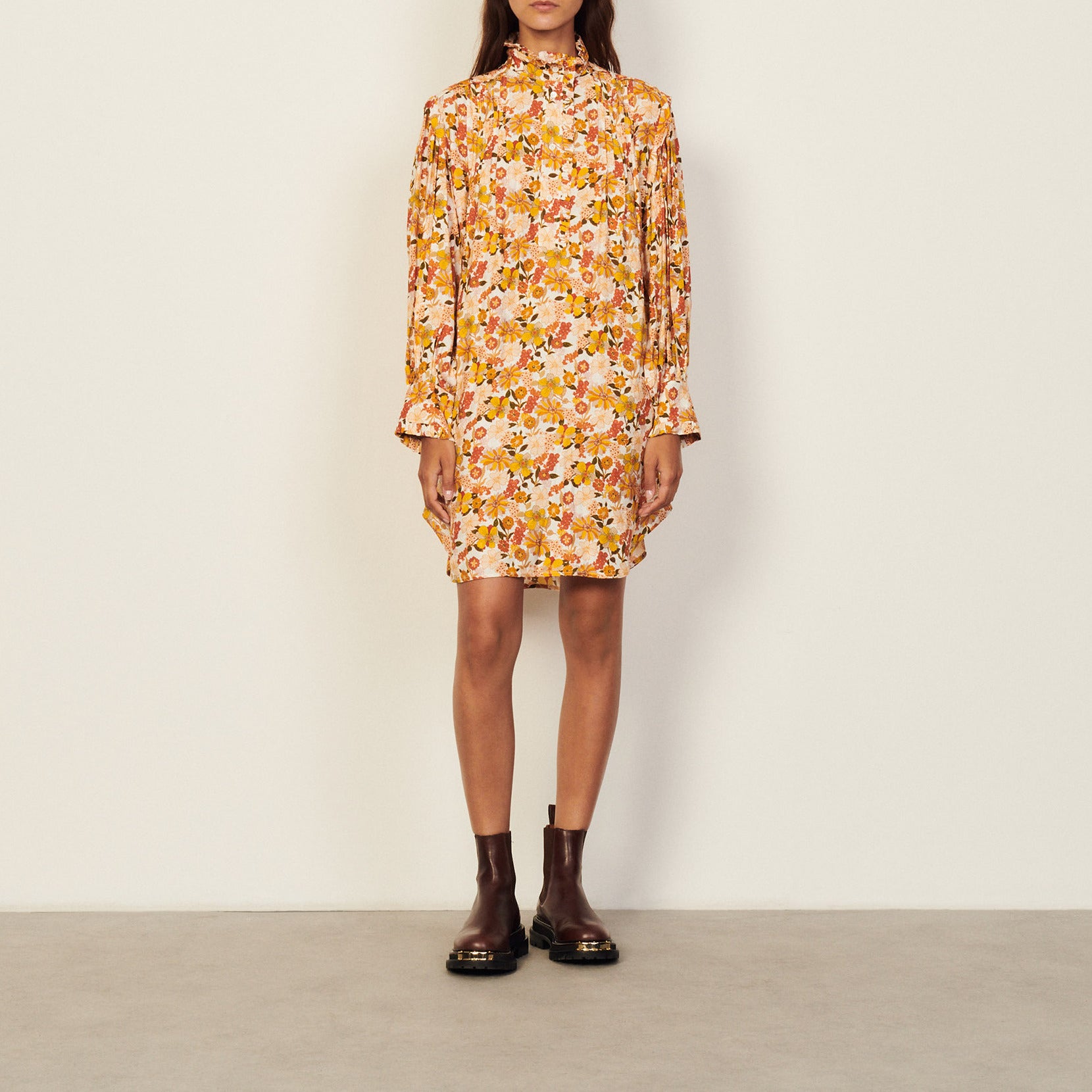 Robe courte imprimée Sandro seconde main