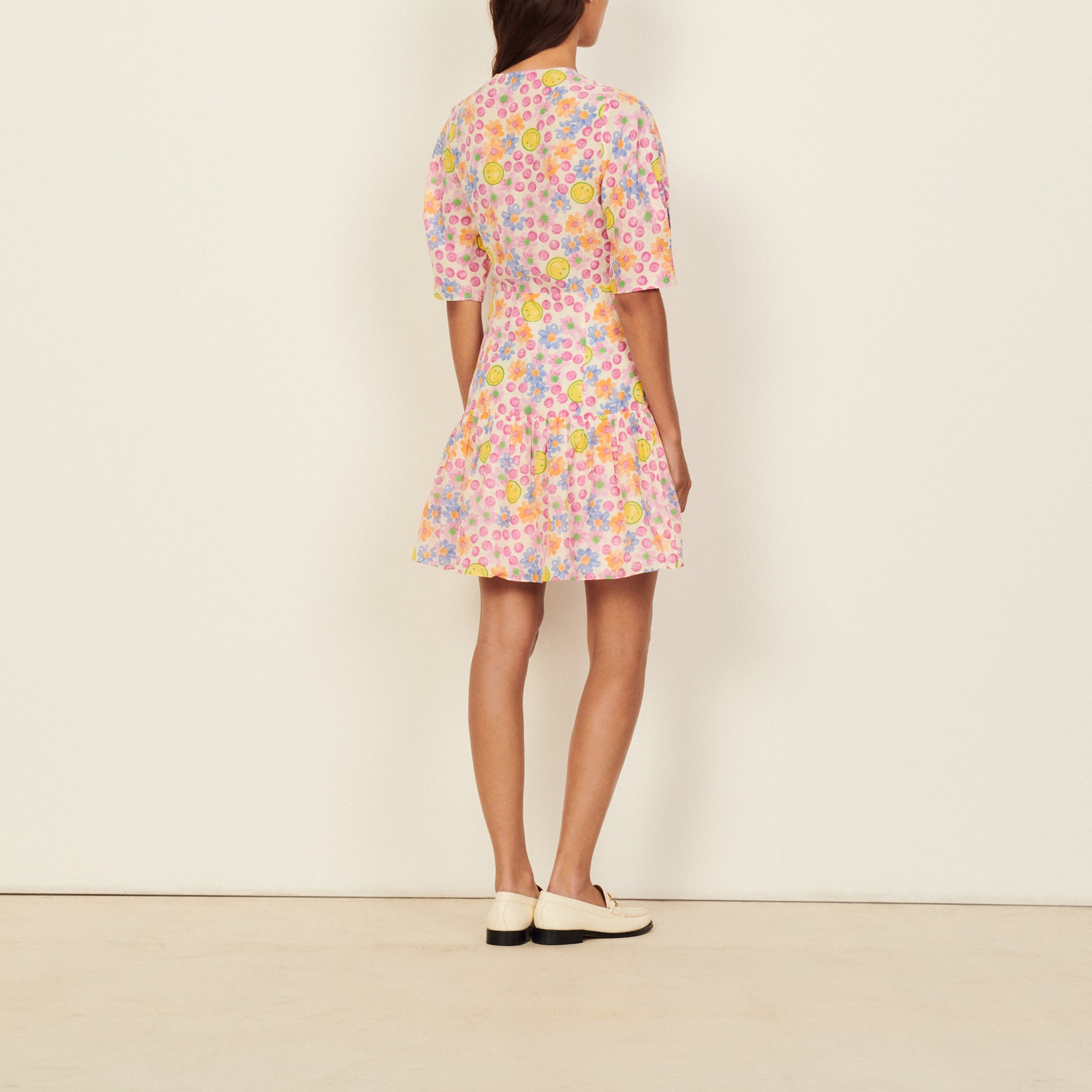 Smiley® Robe courte imprimée Sandro seconde main