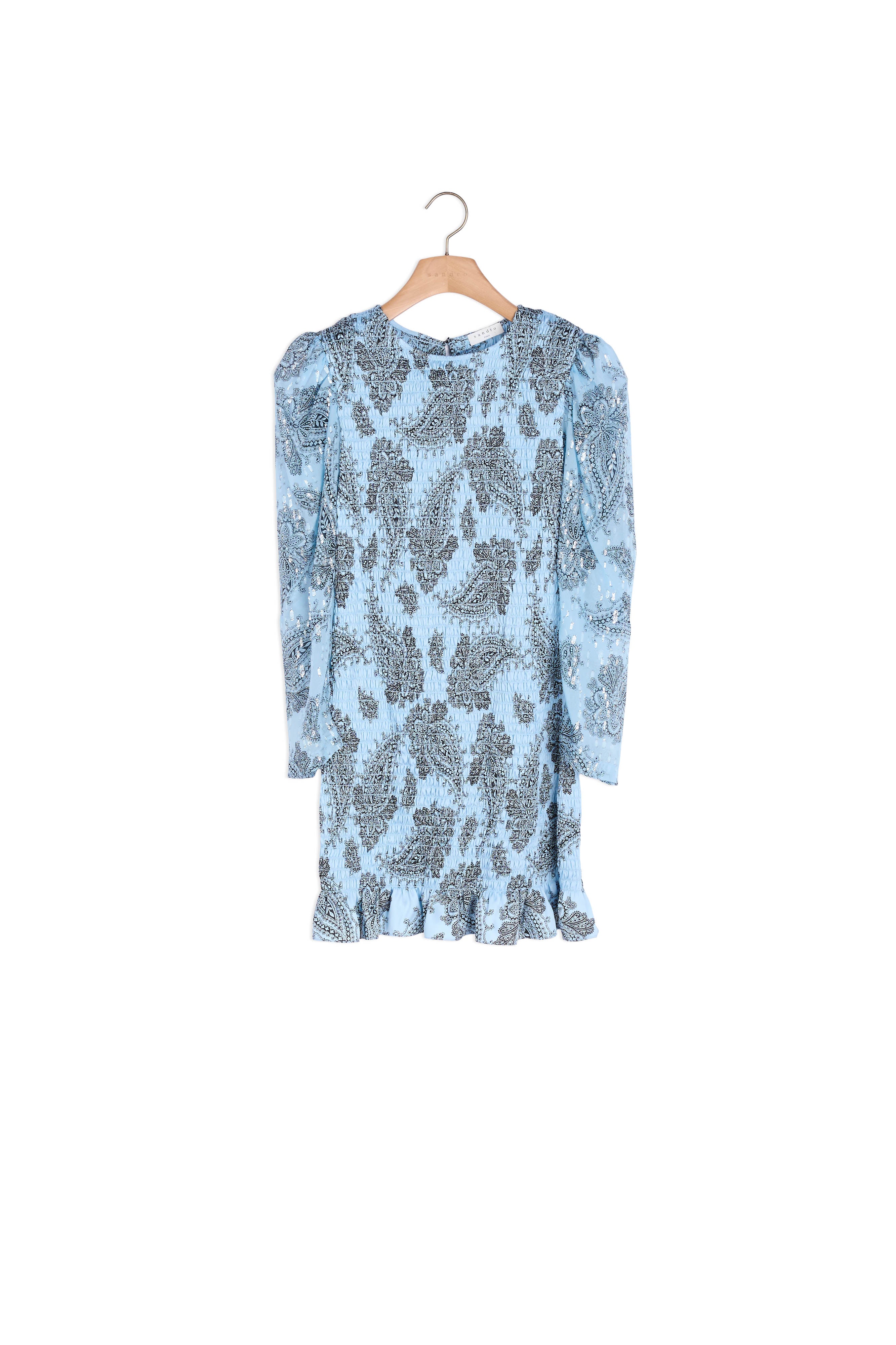 Robe courte smockée imprimée Sandro seconde main