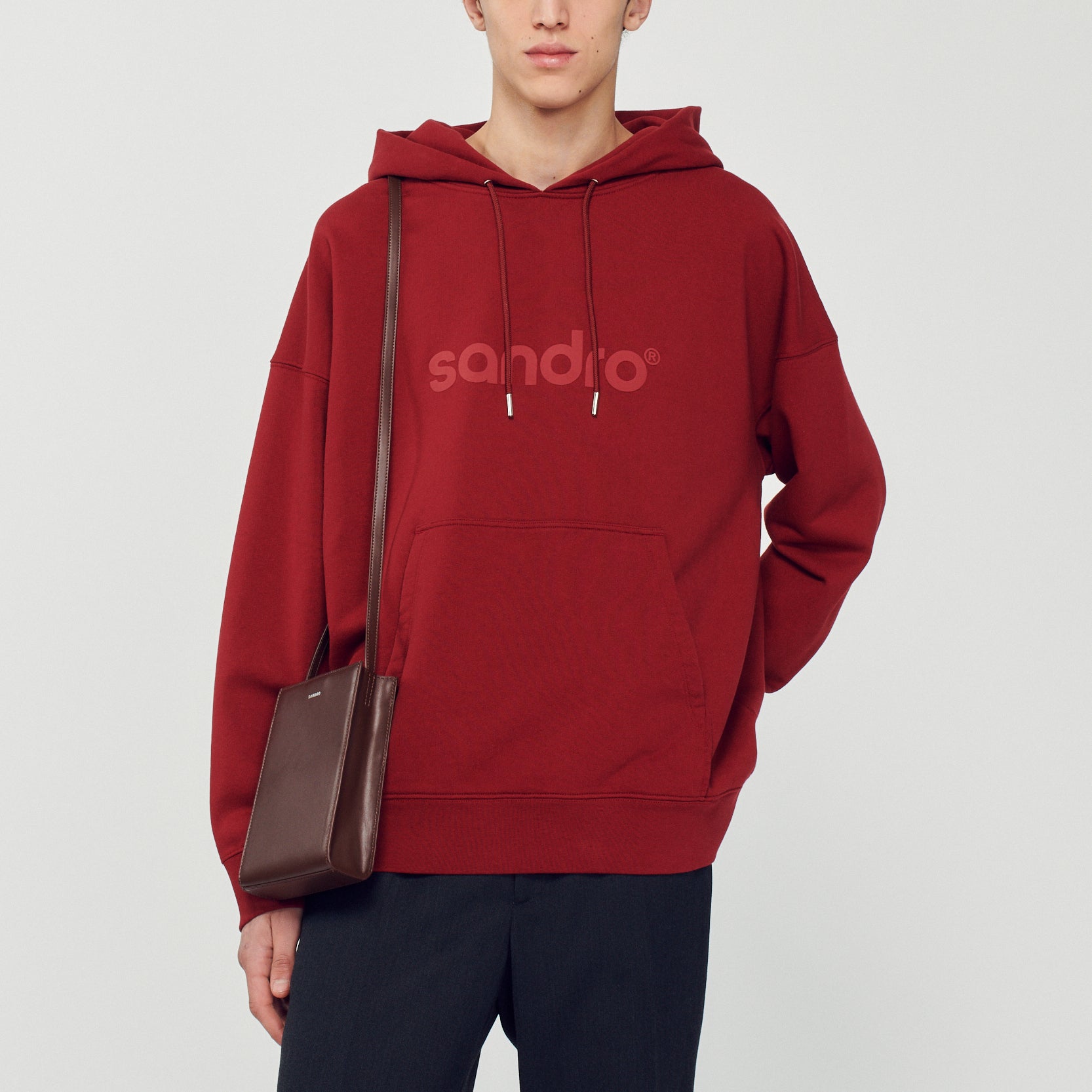 Hoodie oversize à logo Sandro seconde main