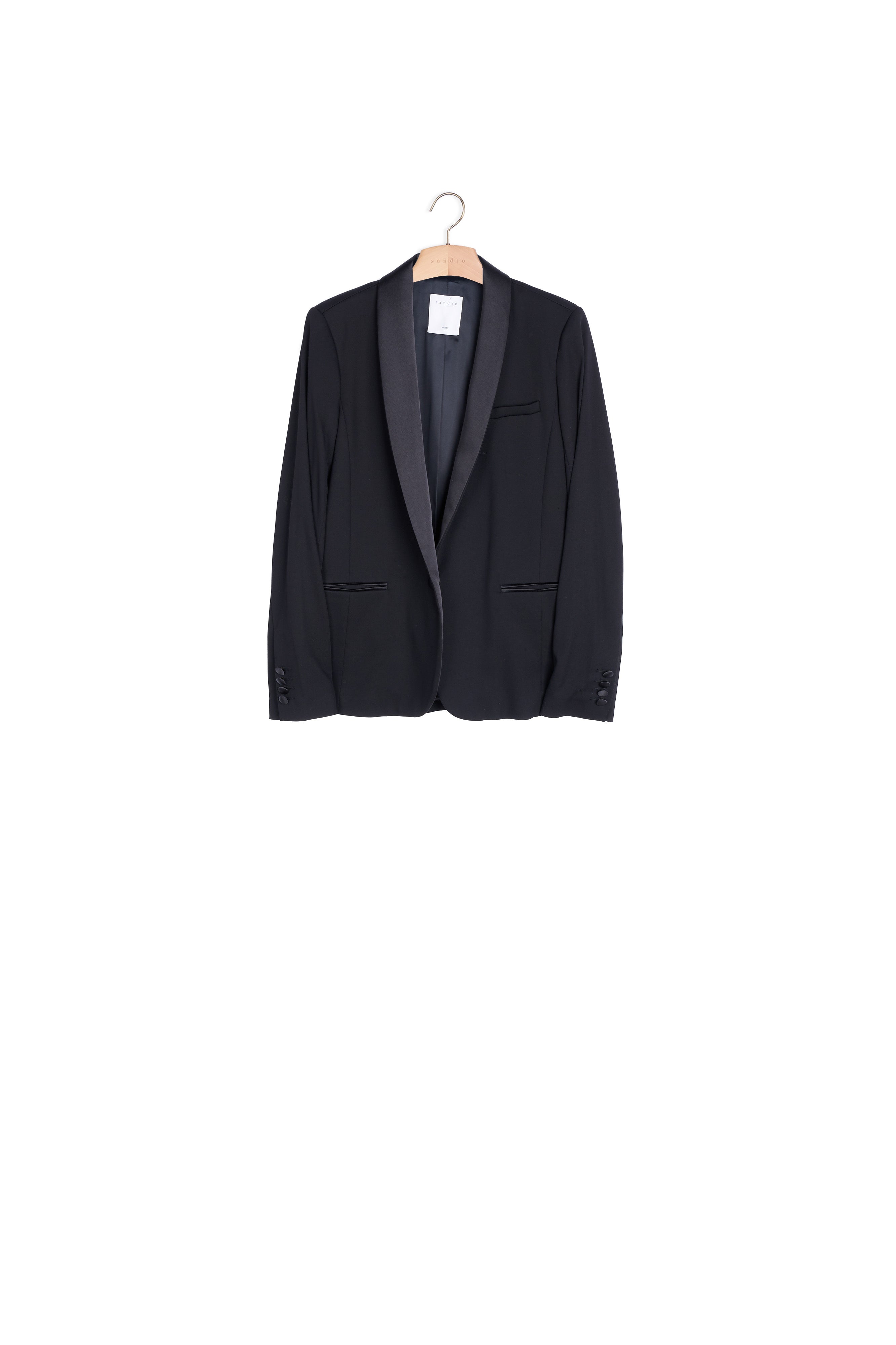 Veste de smoking à empiècement satin Sandro seconde main