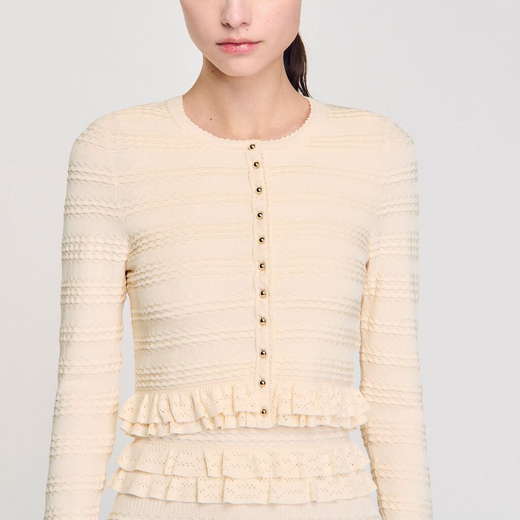 Cardigan à volants Sandro seconde main