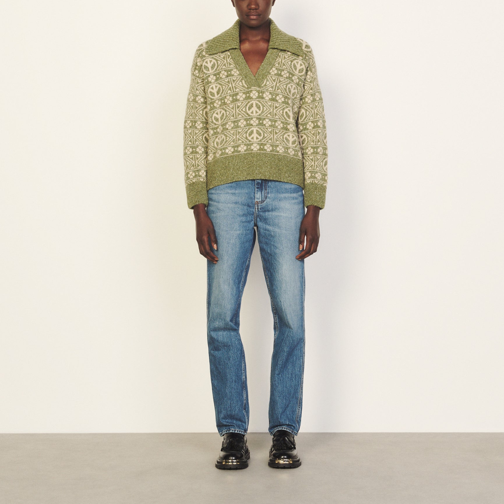Pull Vert Sandro seconde main