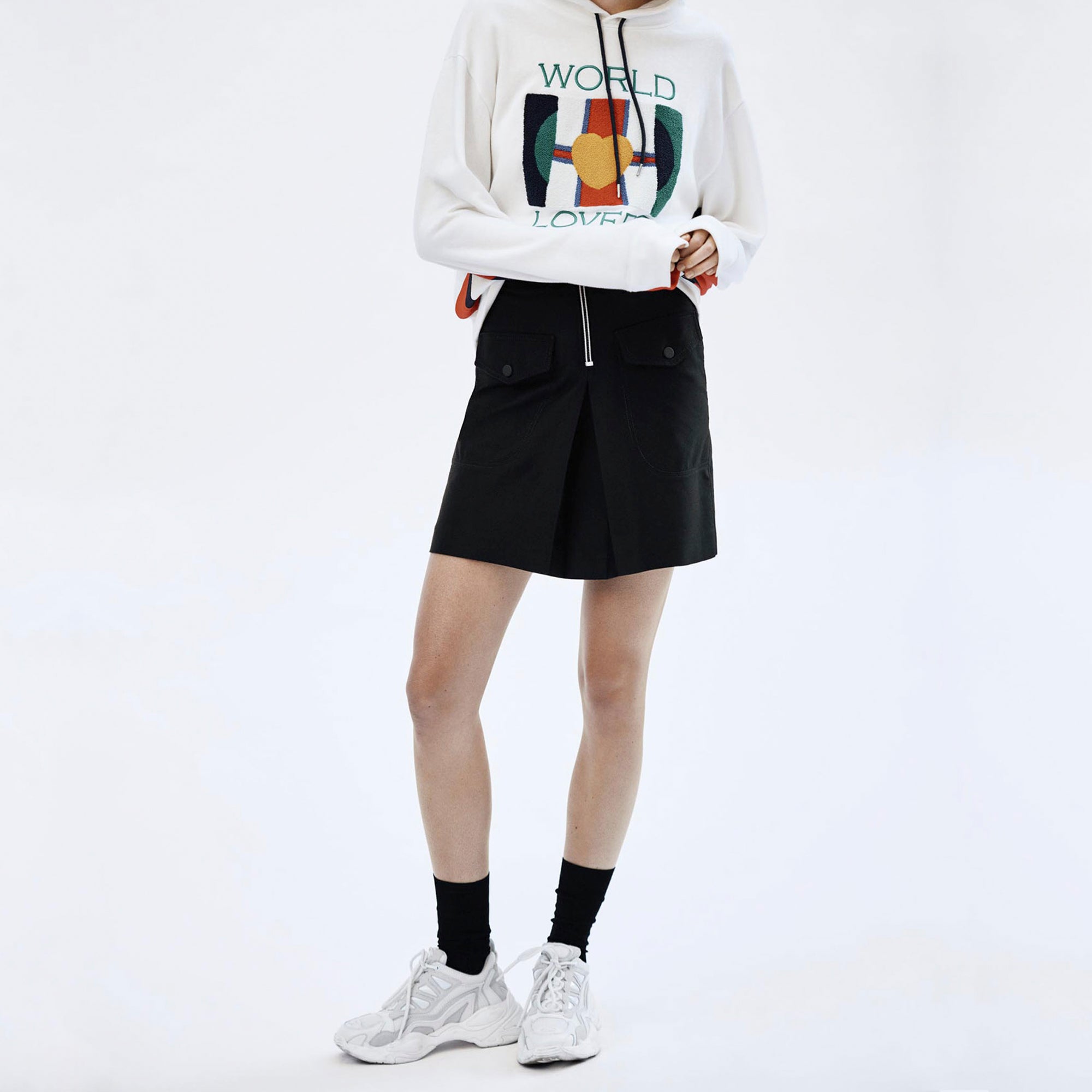 Jupe taille haute avec zip contrasté Sandro seconde main