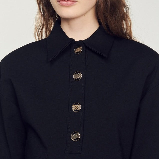 Robe courte à col Chemise Sandro seconde main