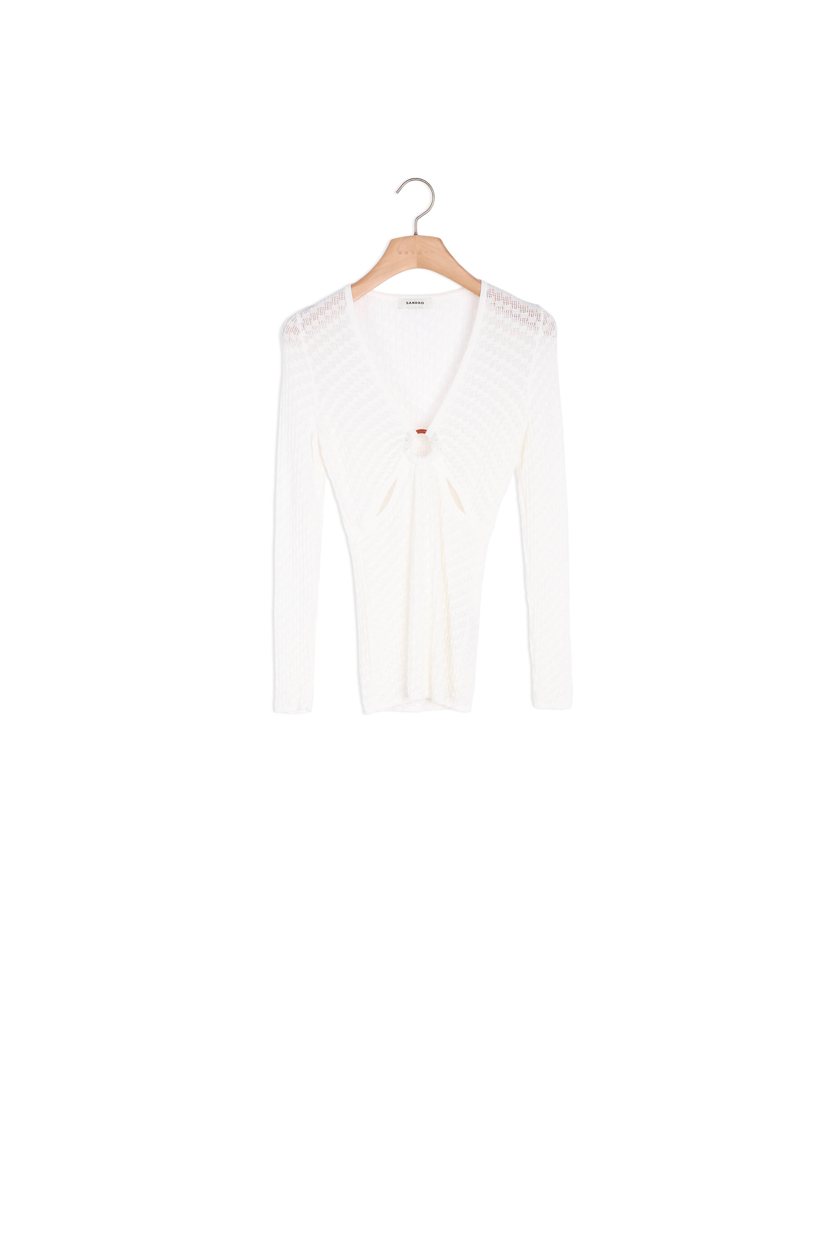 Pull en Maille pointelle détail anneaux Sandro seconde main