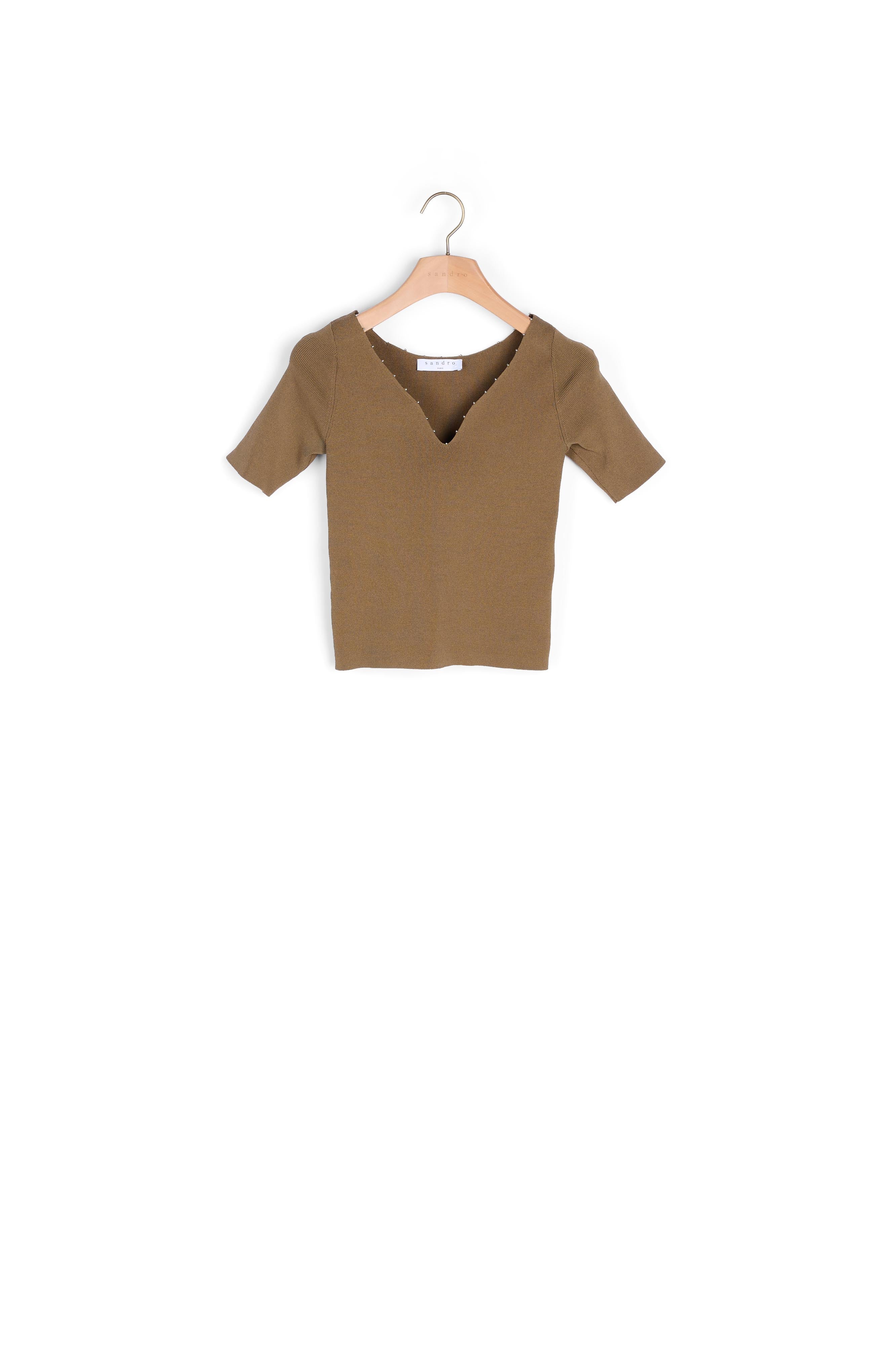 Top en Maille à encolure perlée Sandro seconde main
