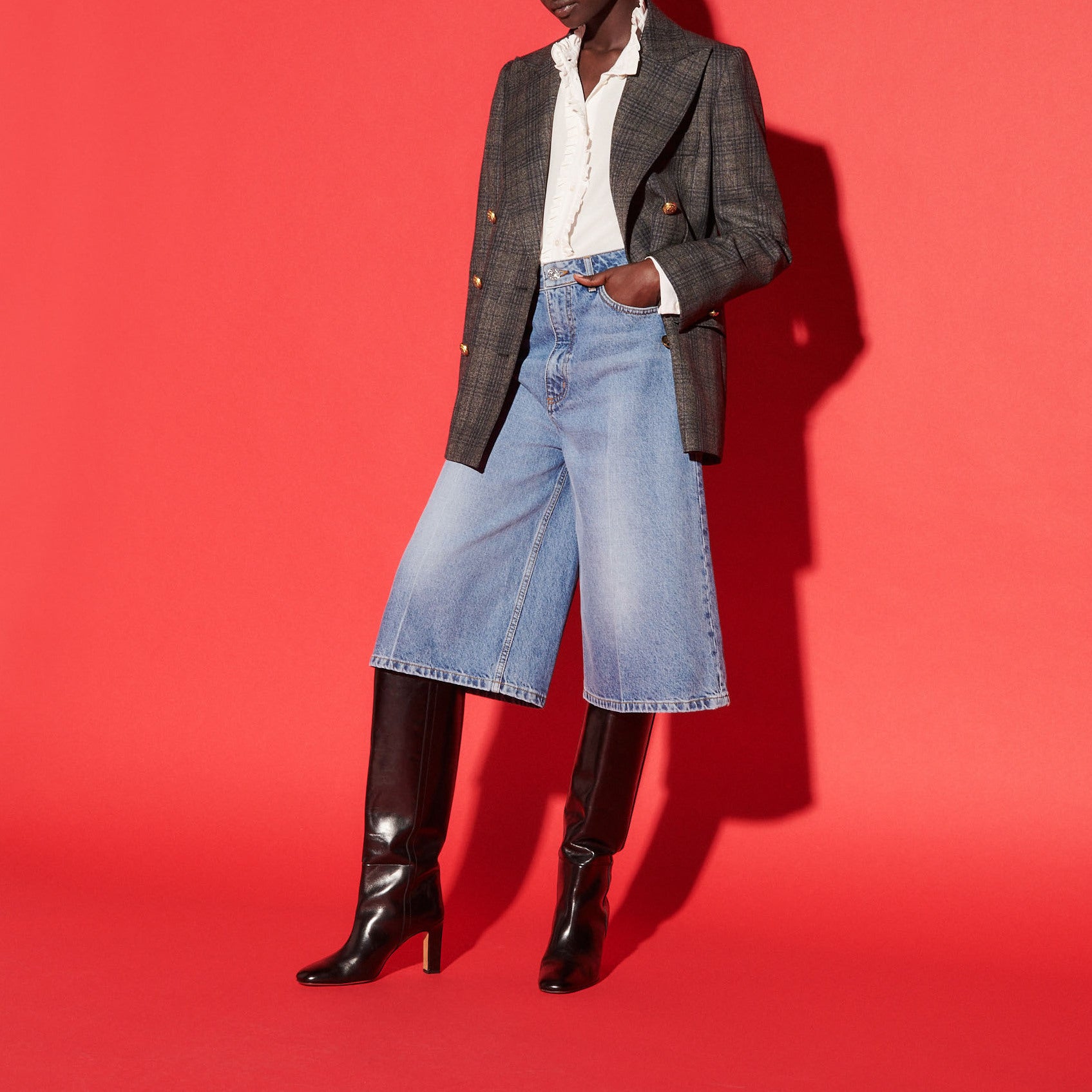 Jupe culotte délavée Sandro seconde main