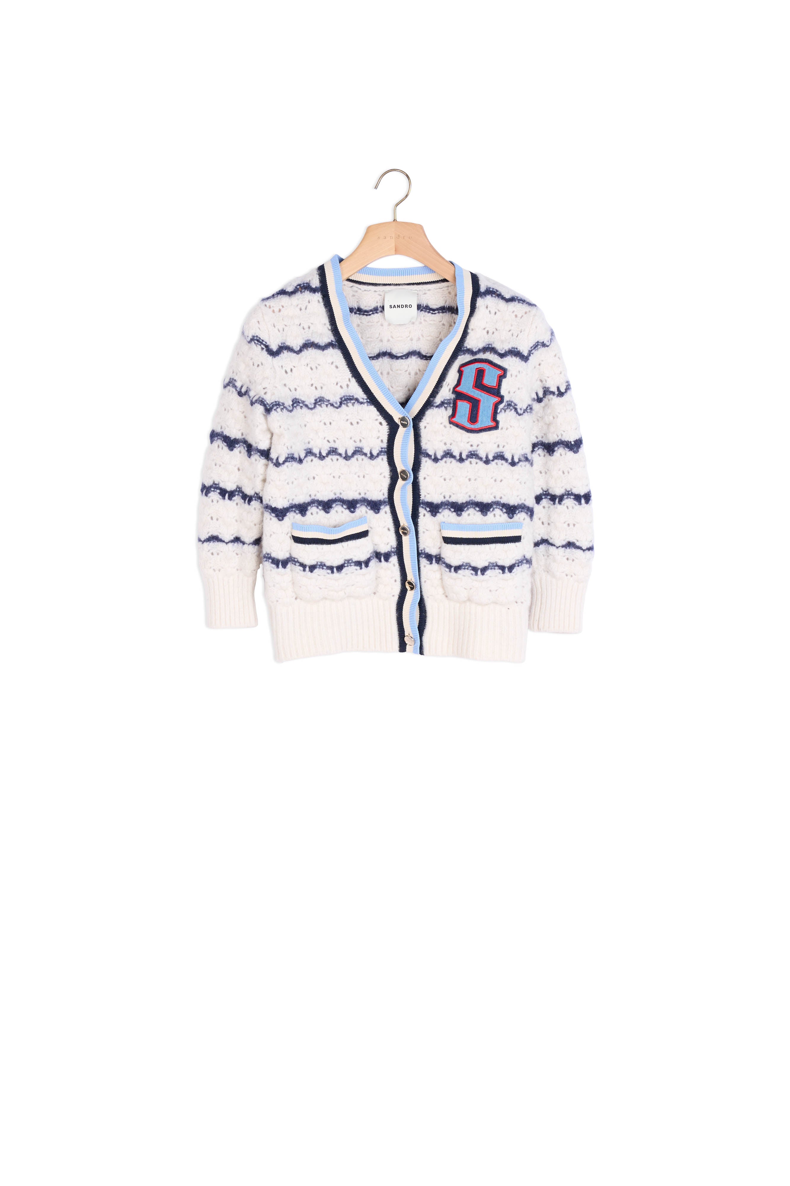 Cardi-coat avec patch Sandro seconde main
