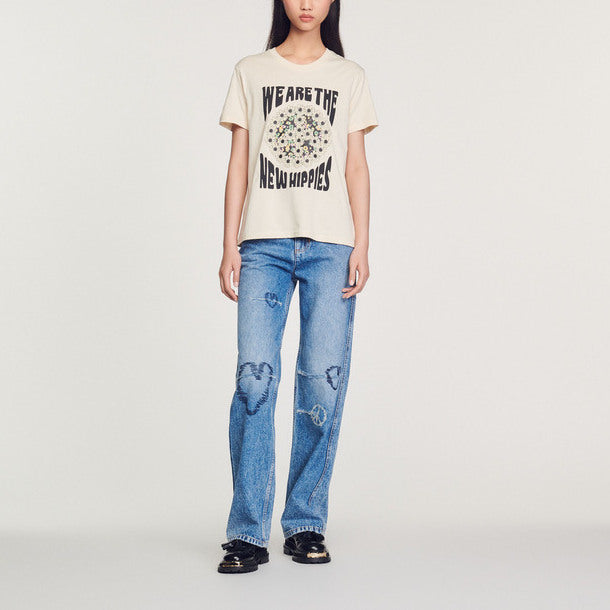 T-shirt We Are The New Hippies Sandro seconde main