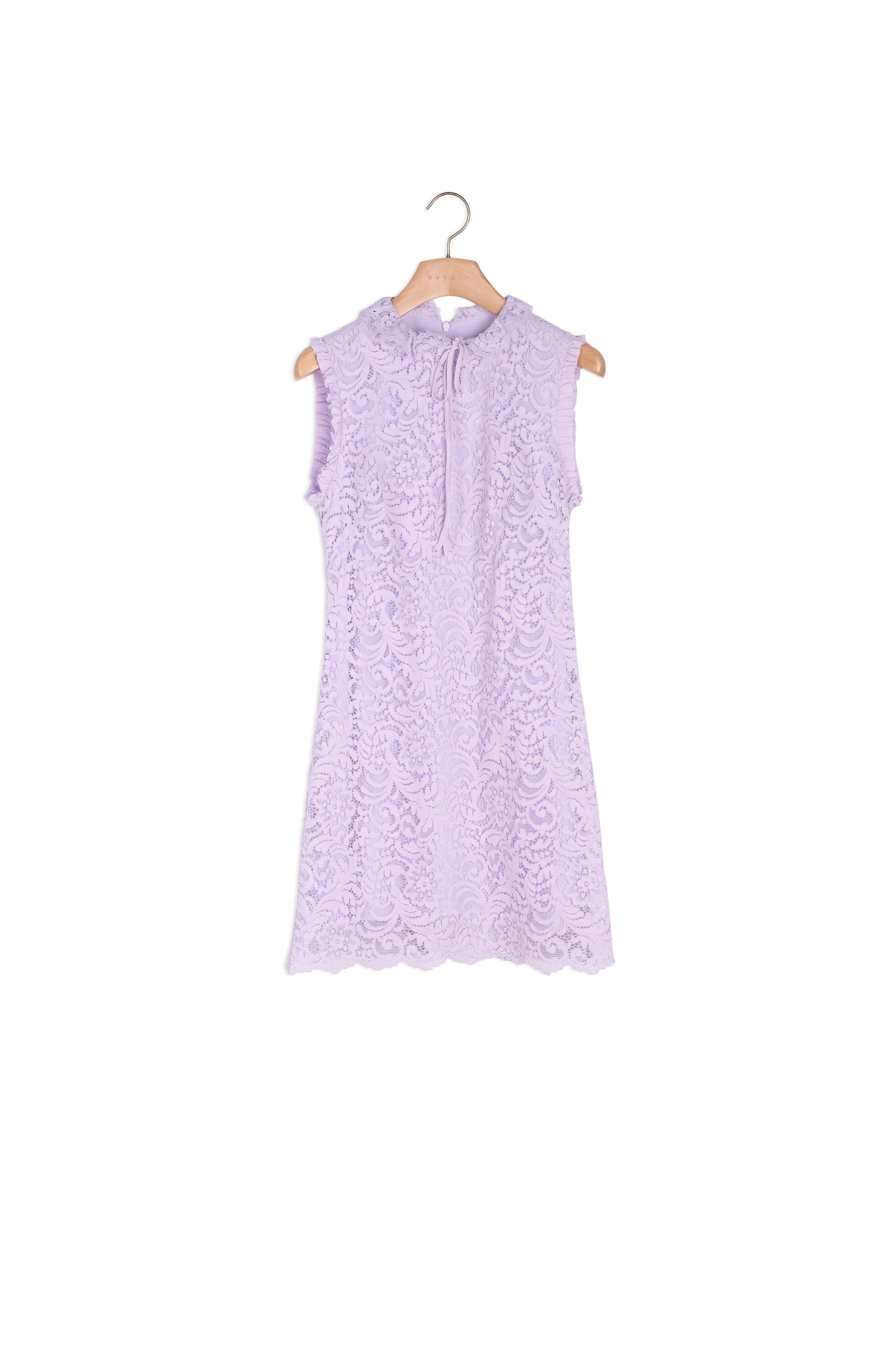 Robe en dentelle avec col montant Sandro seconde main