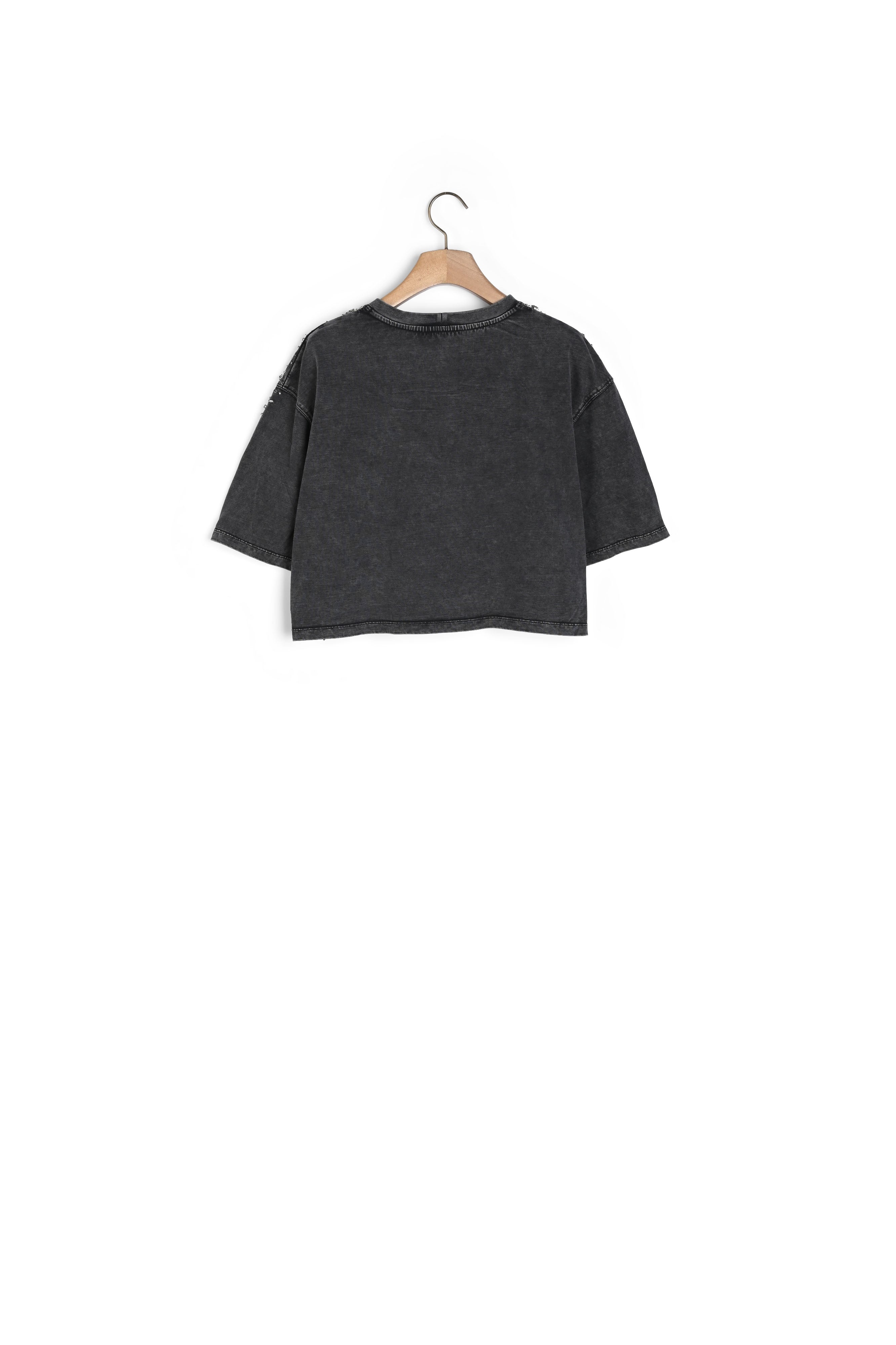 Tee-shirt court à strass Sandro seconde main