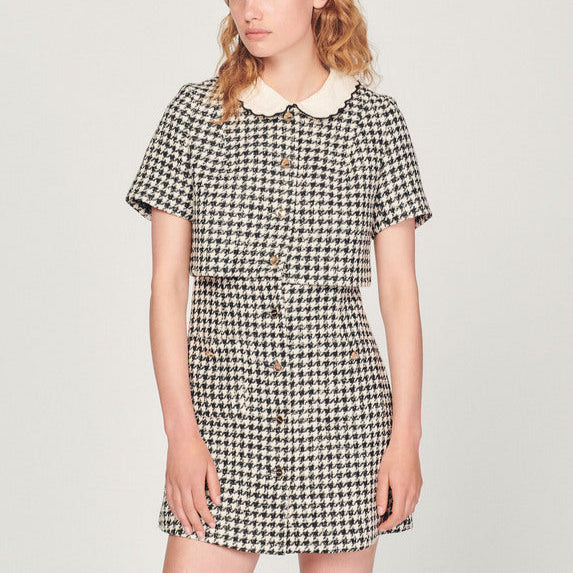 Robe trompe l'œil en tweed Sandro seconde main
