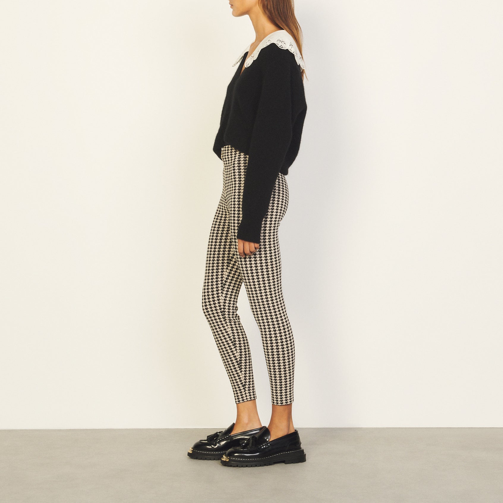 Pantalon Noir / Marron Sandro seconde main