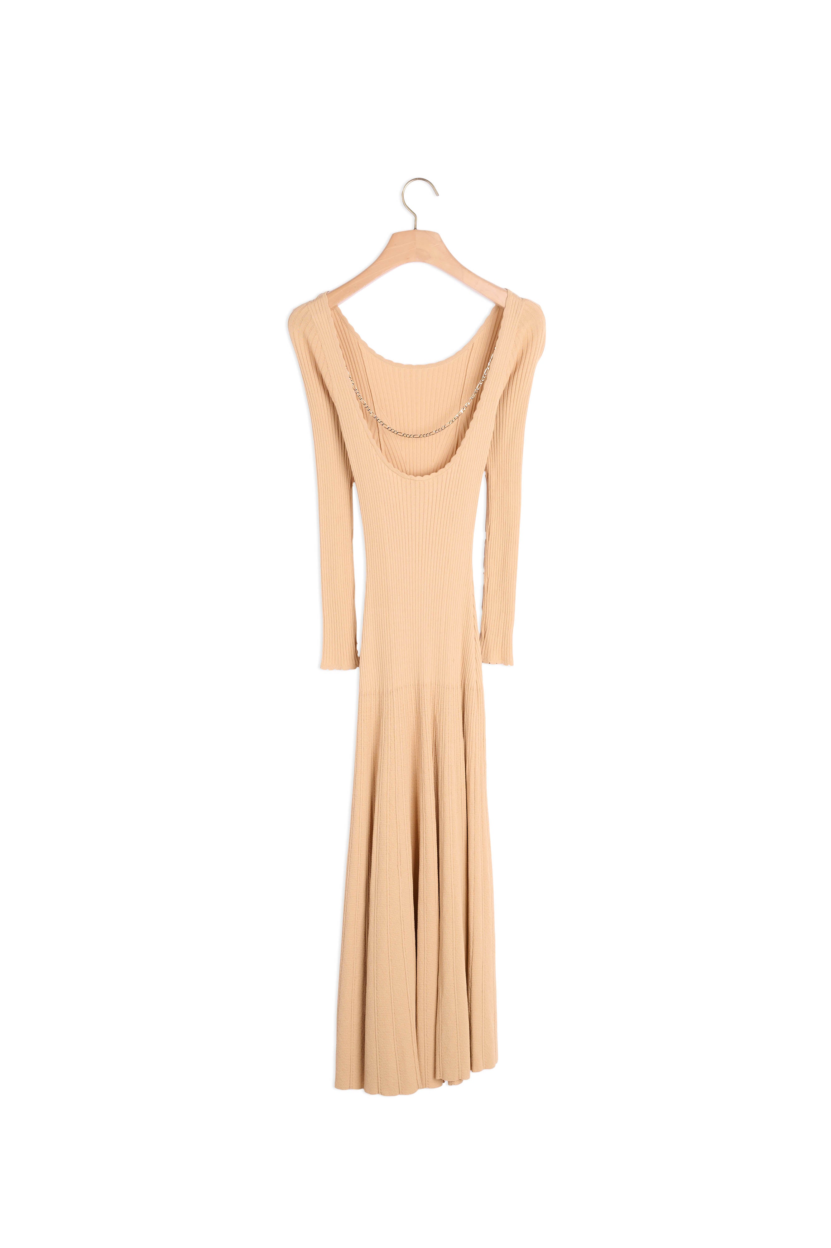 Robe longue en Maille à détail de chaine Sandro seconde main