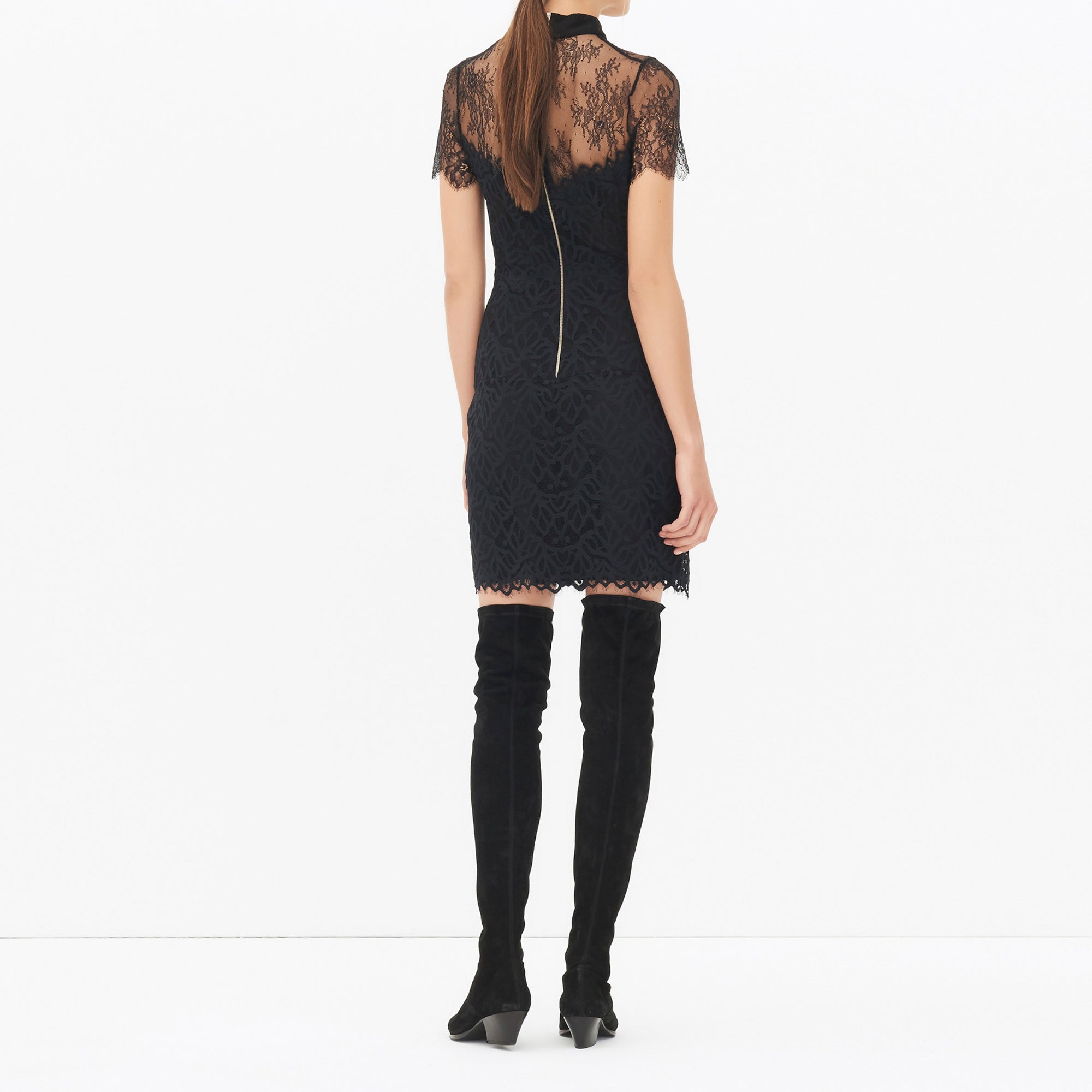 Robe dentelle bicolore Sandro seconde main