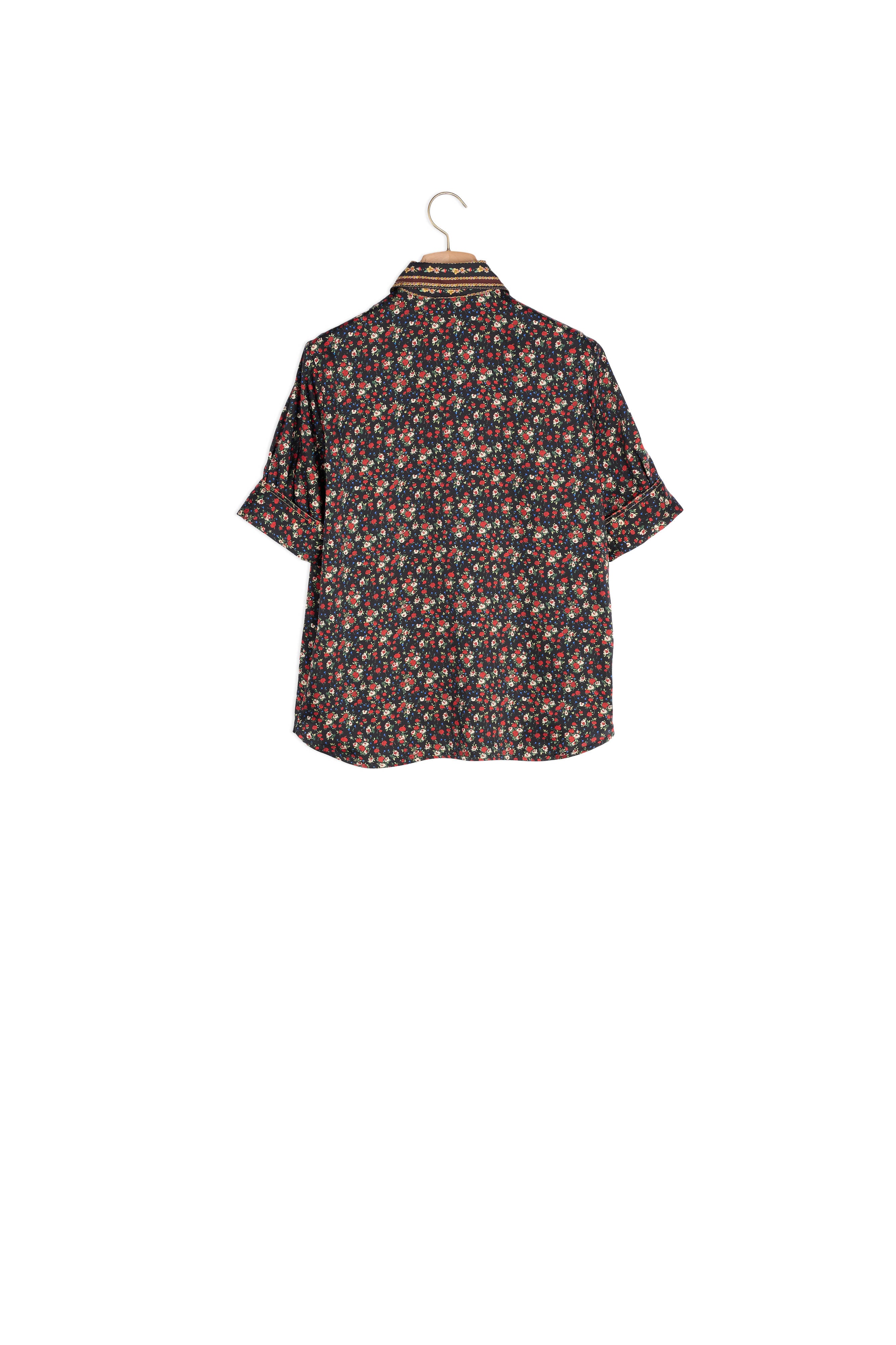 Chemise fleurie à manches courtes Sandro seconde main