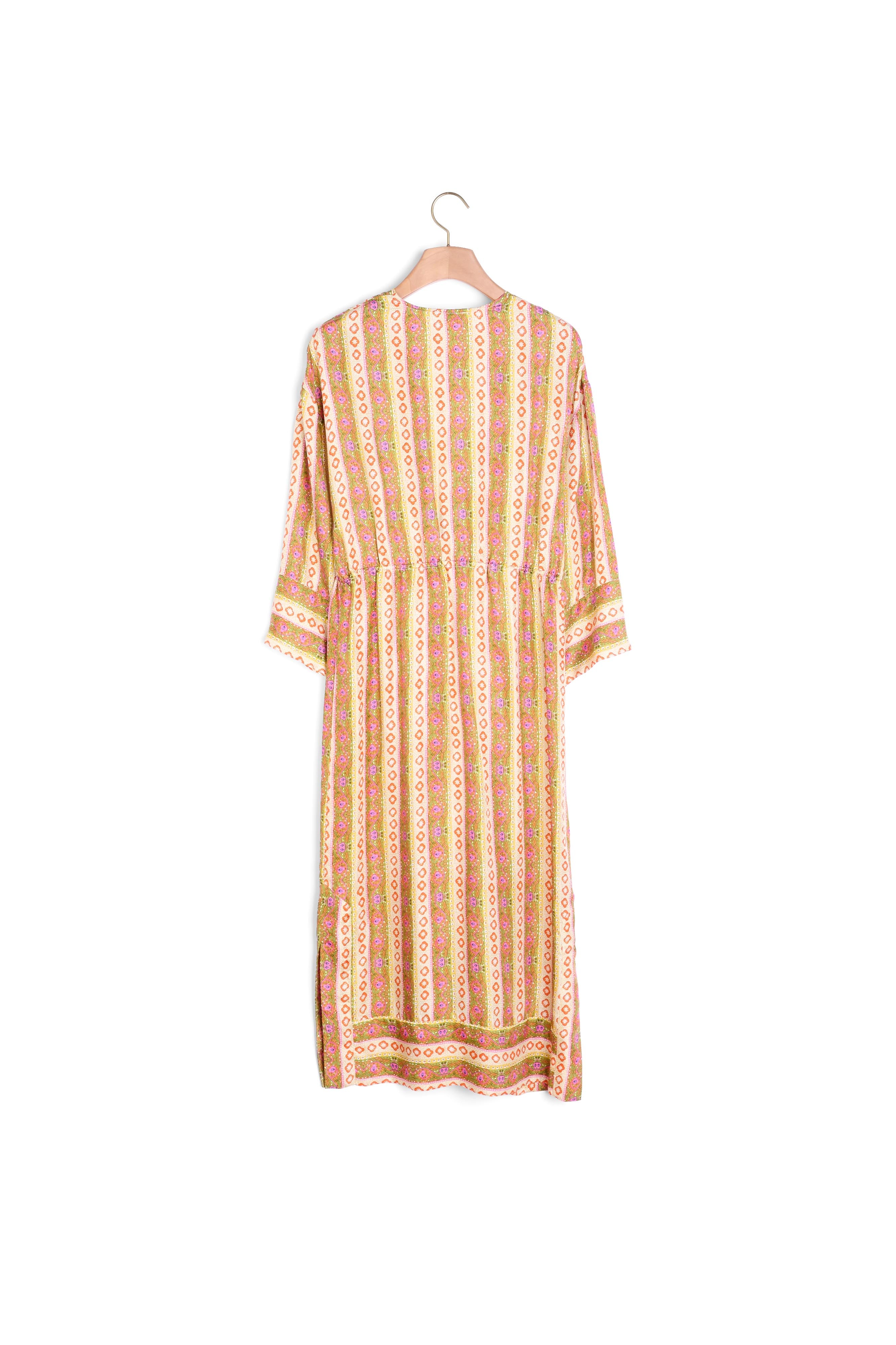 Robe caftan imprimé Flower Stripes Sandro seconde main