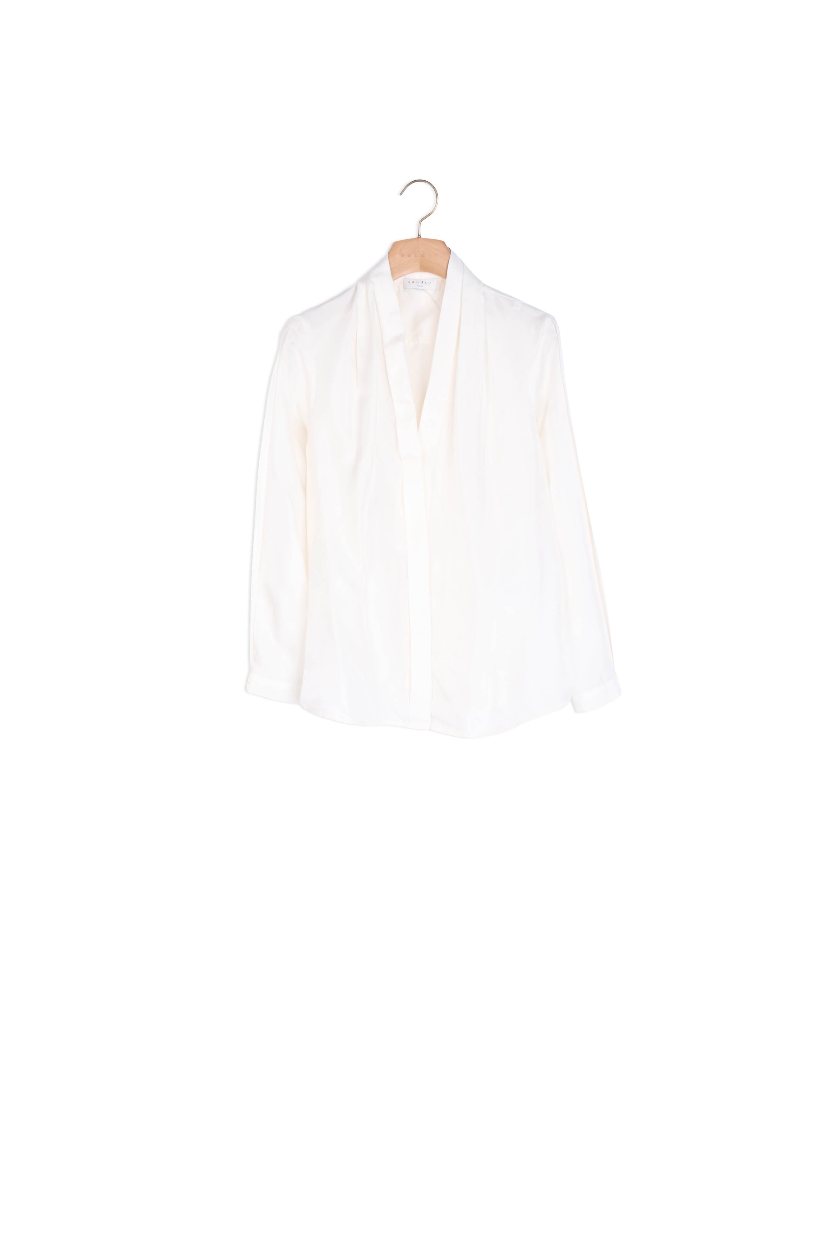 Chemise en soie à décolleté en V Sandro seconde main