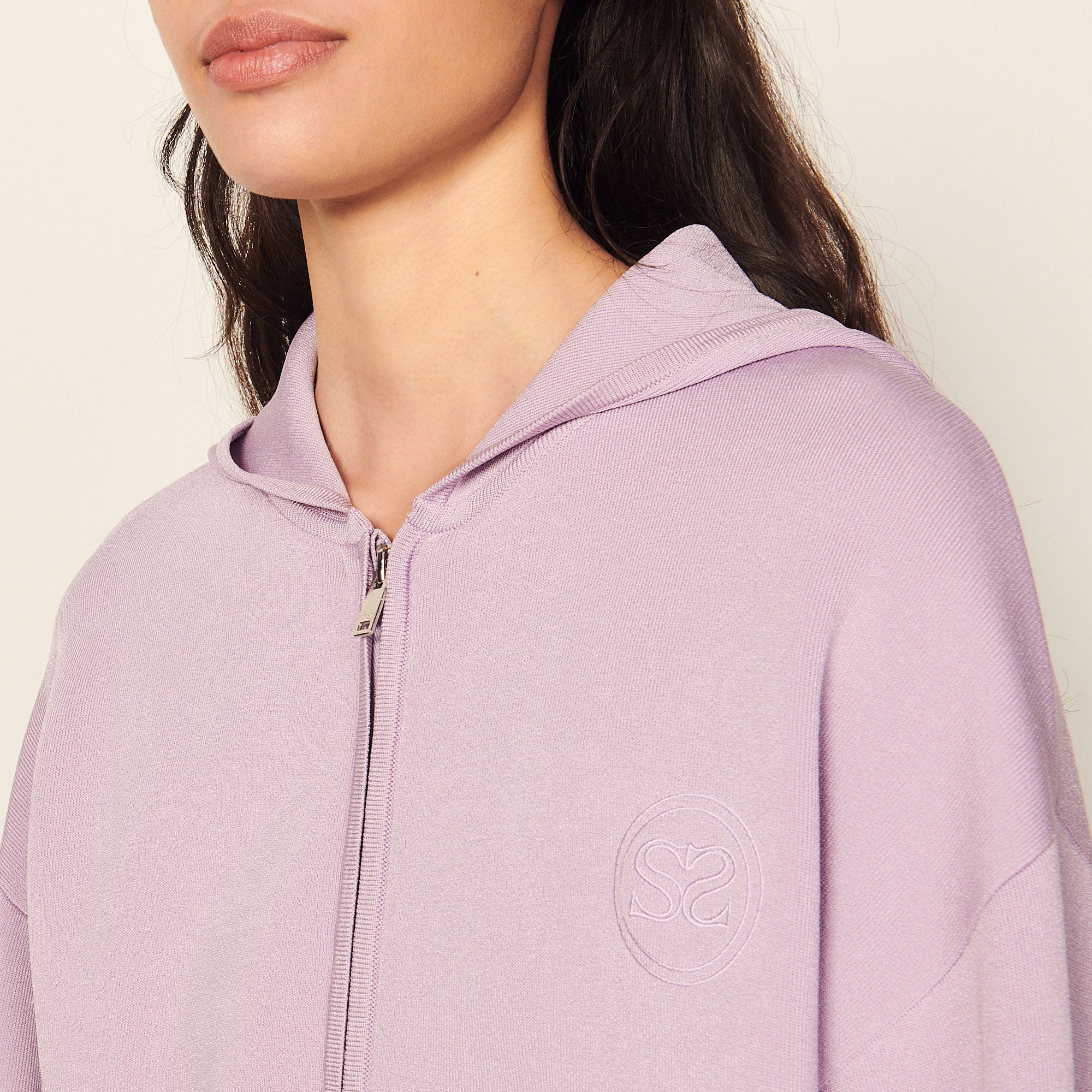 Hoodie zippé brodé Sandro seconde main