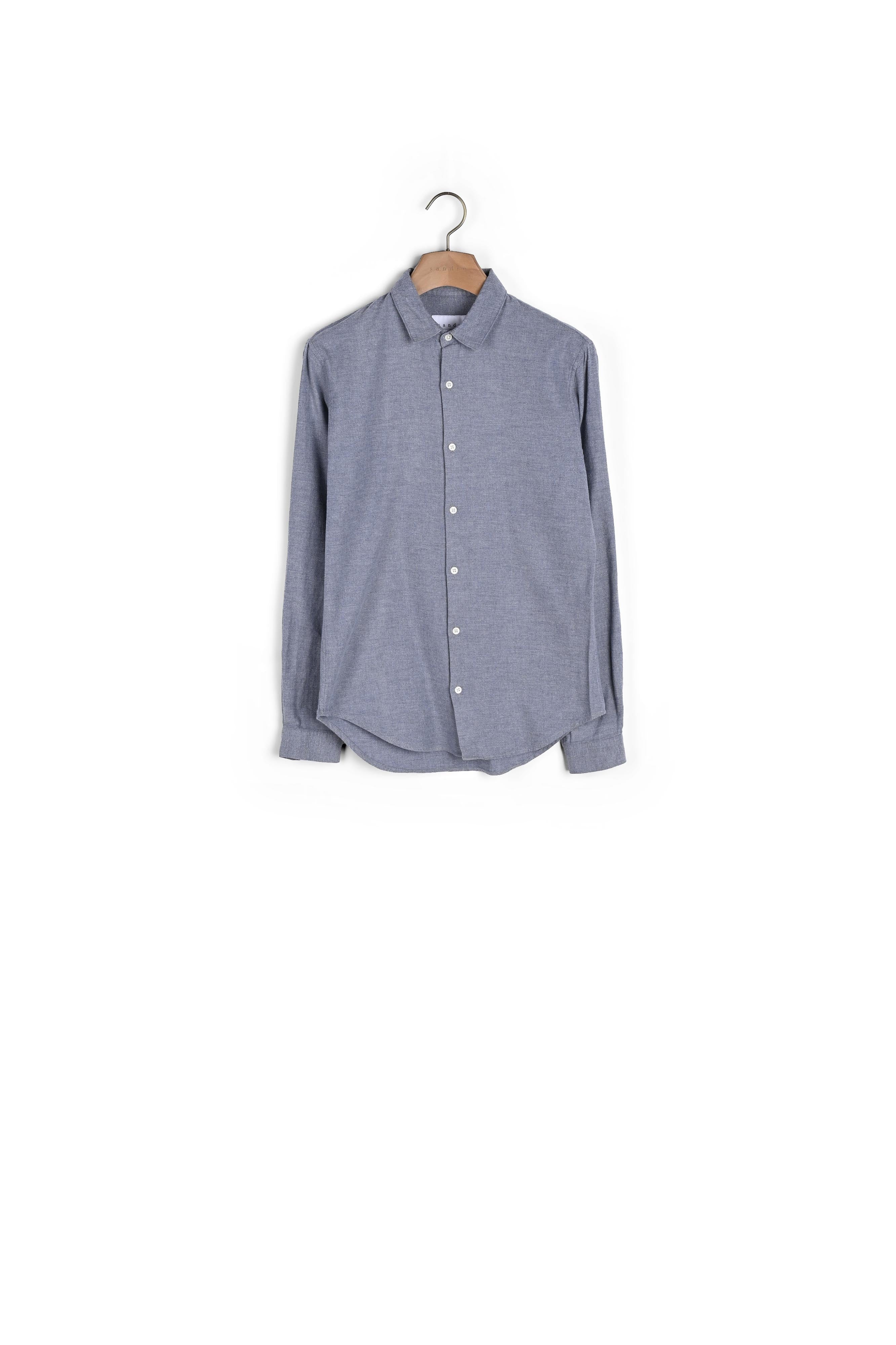 Chemise unie en flanelle Sandro seconde main