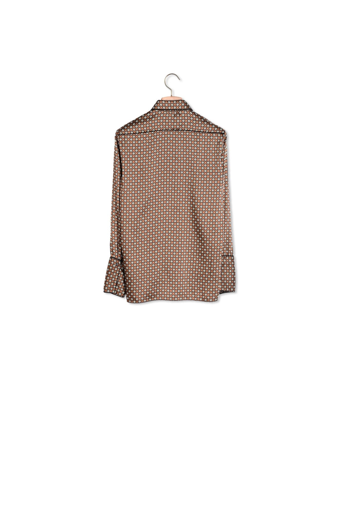 Chemise imprimé marron et noir Sandro seconde main