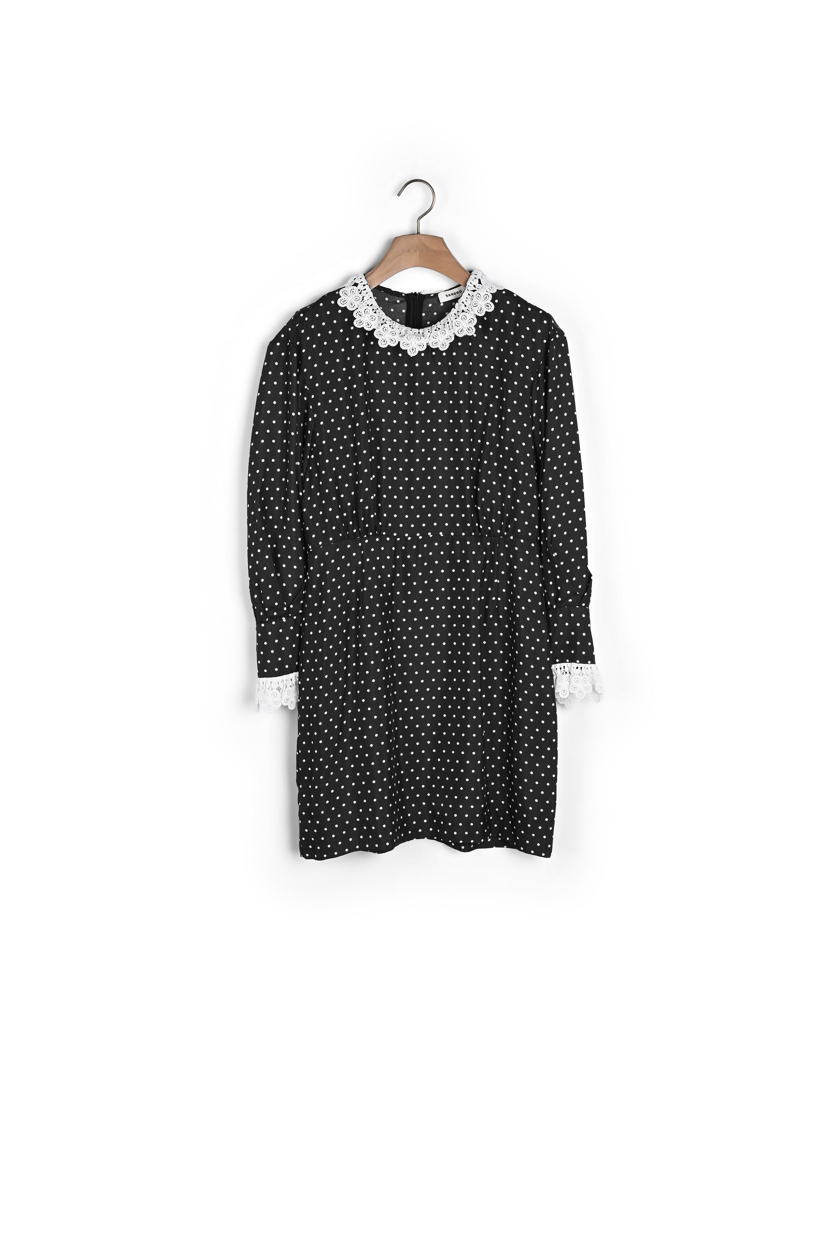 Robe courte fluide à imprimé pois Sandro seconde main