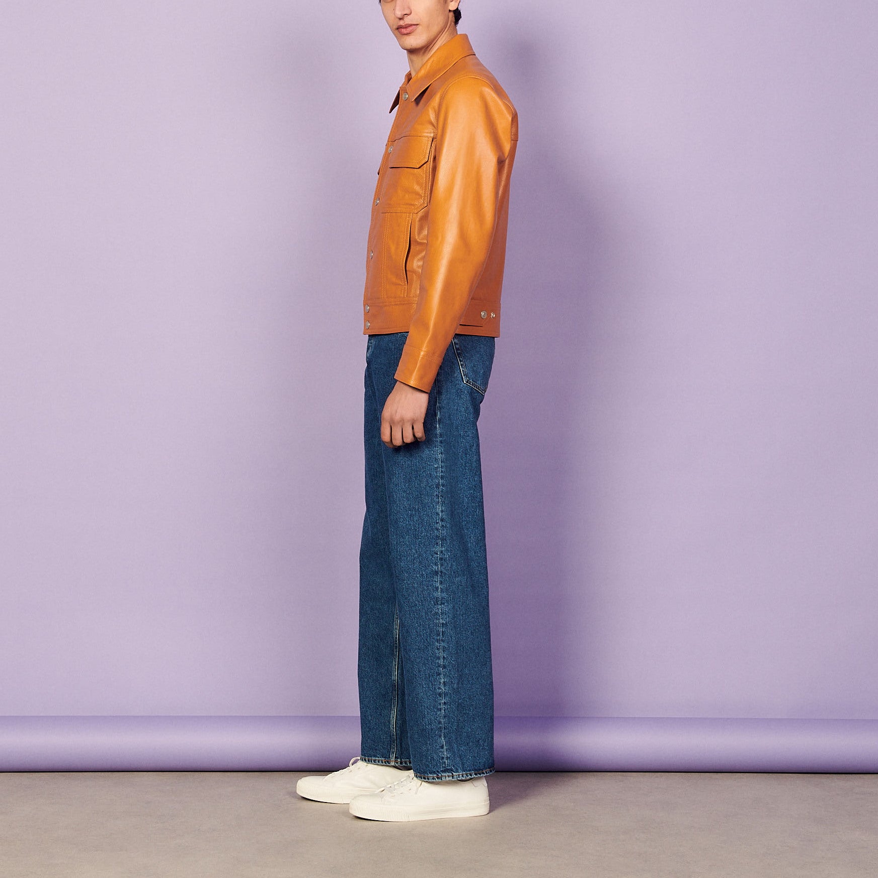 Veste en cuir Sandro seconde main
