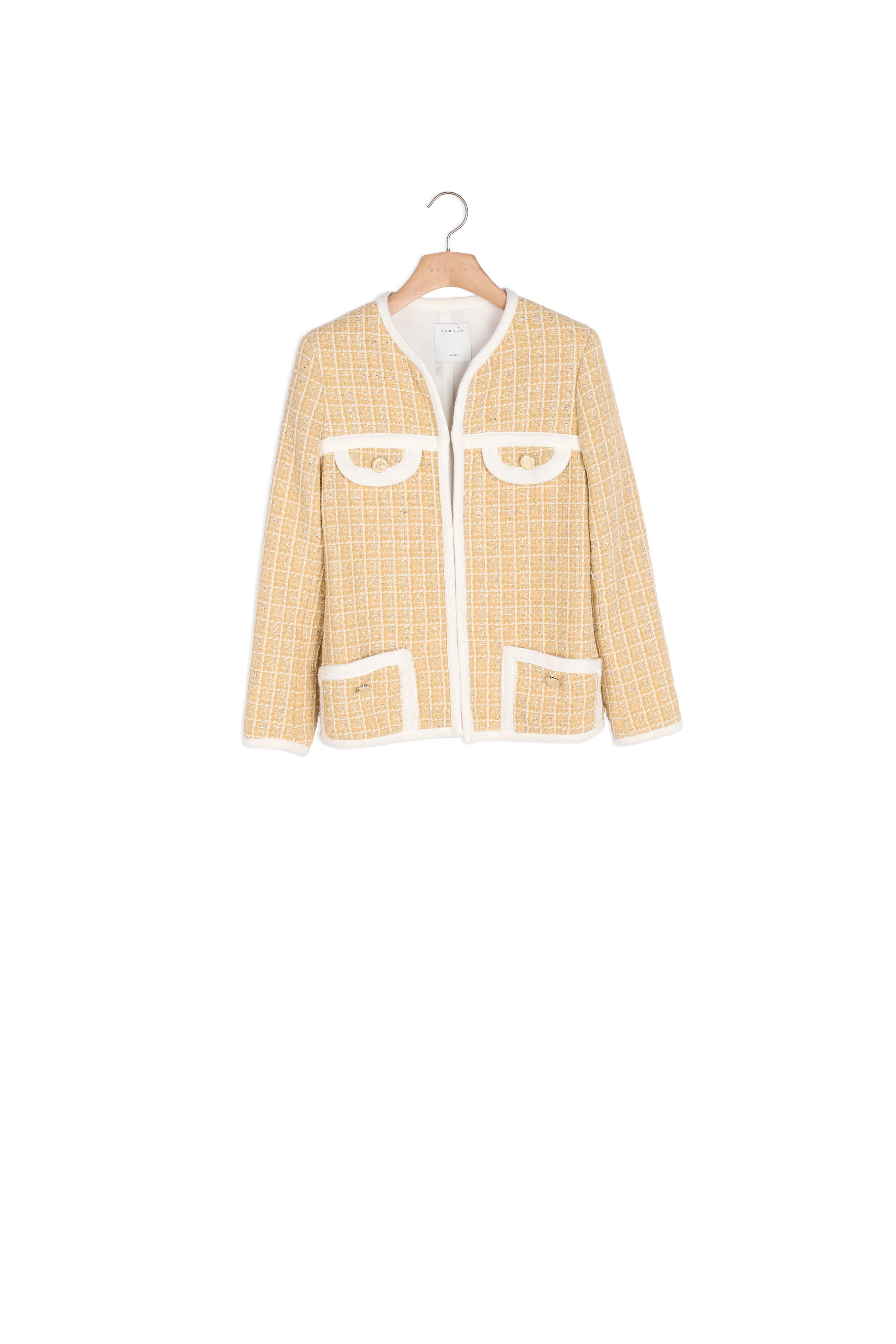 Veste tailleur en tweed fantaisie Sandro seconde main