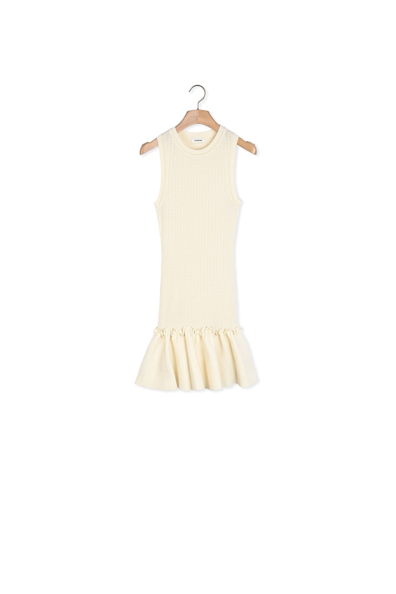 Robe courte en maille à volant Sandro seconde main