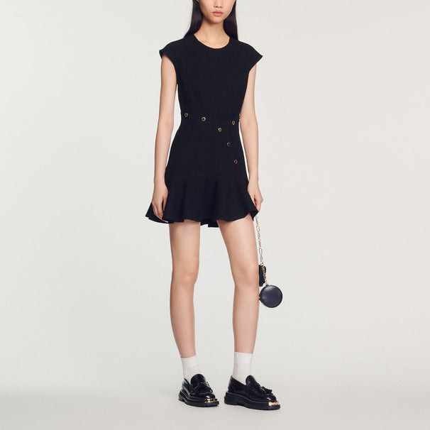 Robe en tweed asymétrique Sandro seconde main