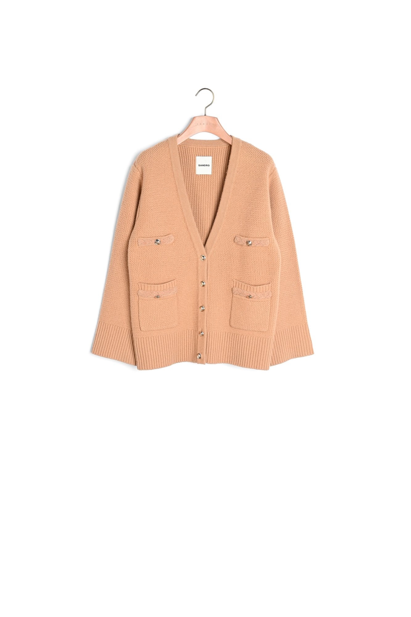 Cardigan long en laine Sandro seconde main