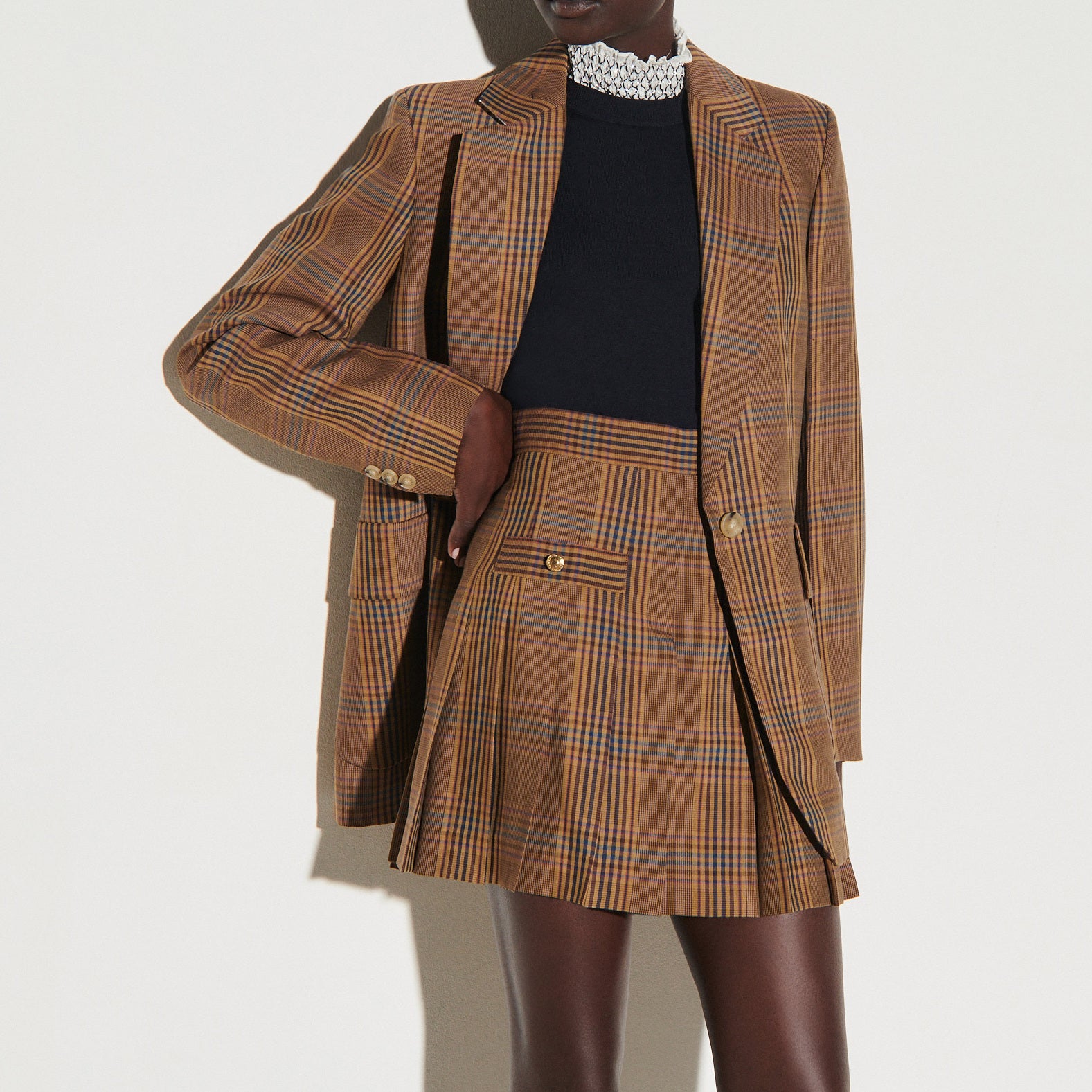 Veste tailleur à carreaux Sandro seconde main