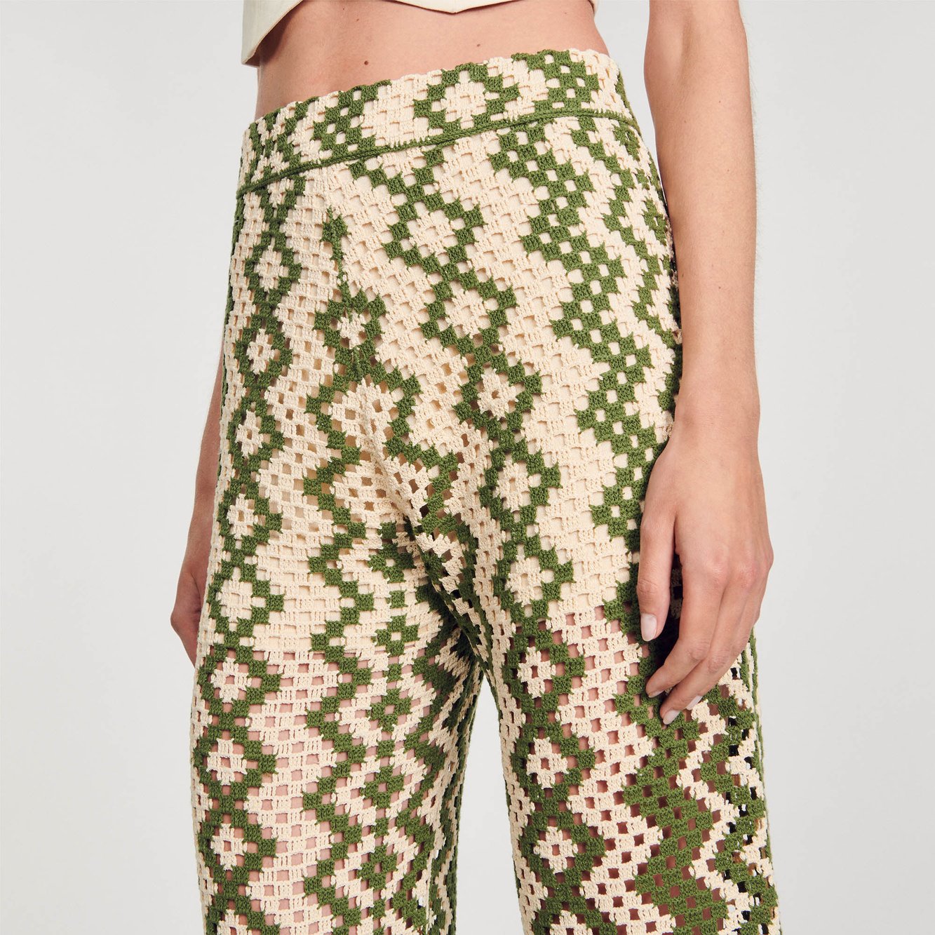 Pantalon en Maille Sandro seconde main